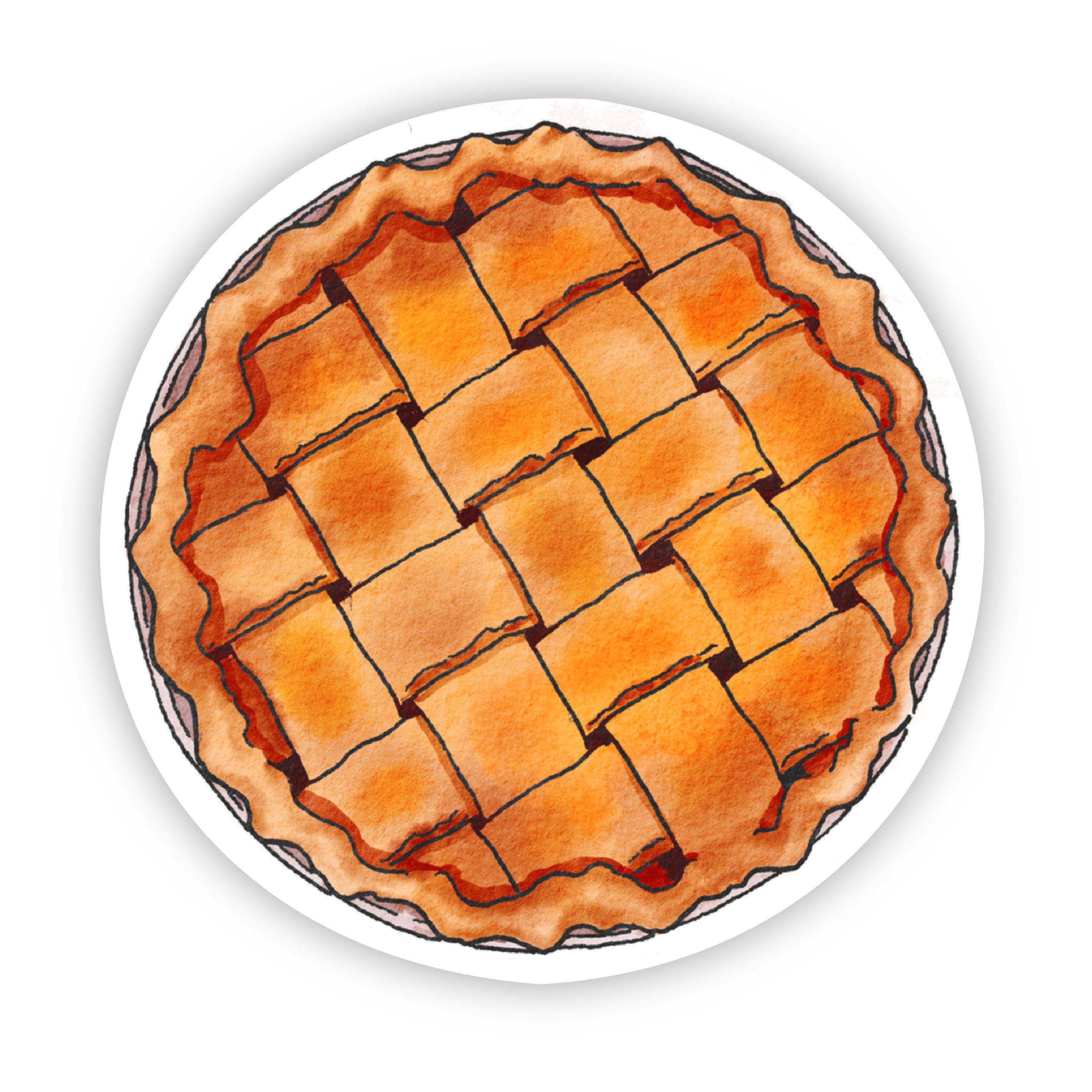  Apple Pie Watercolor Fall Sticker、mySite、elrpsem3k