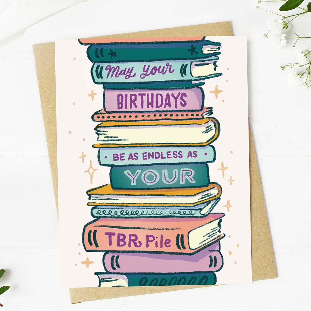  Endless TBR Pile Bookish Birthday Card、mySite、ghnorth