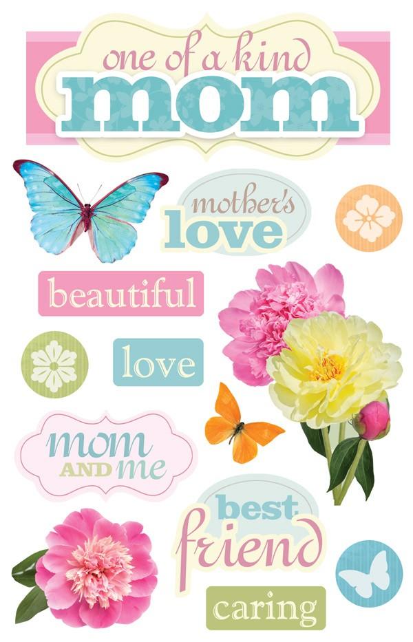 Scrapbook Stickers - 3D Mom、mySite、ghnorth