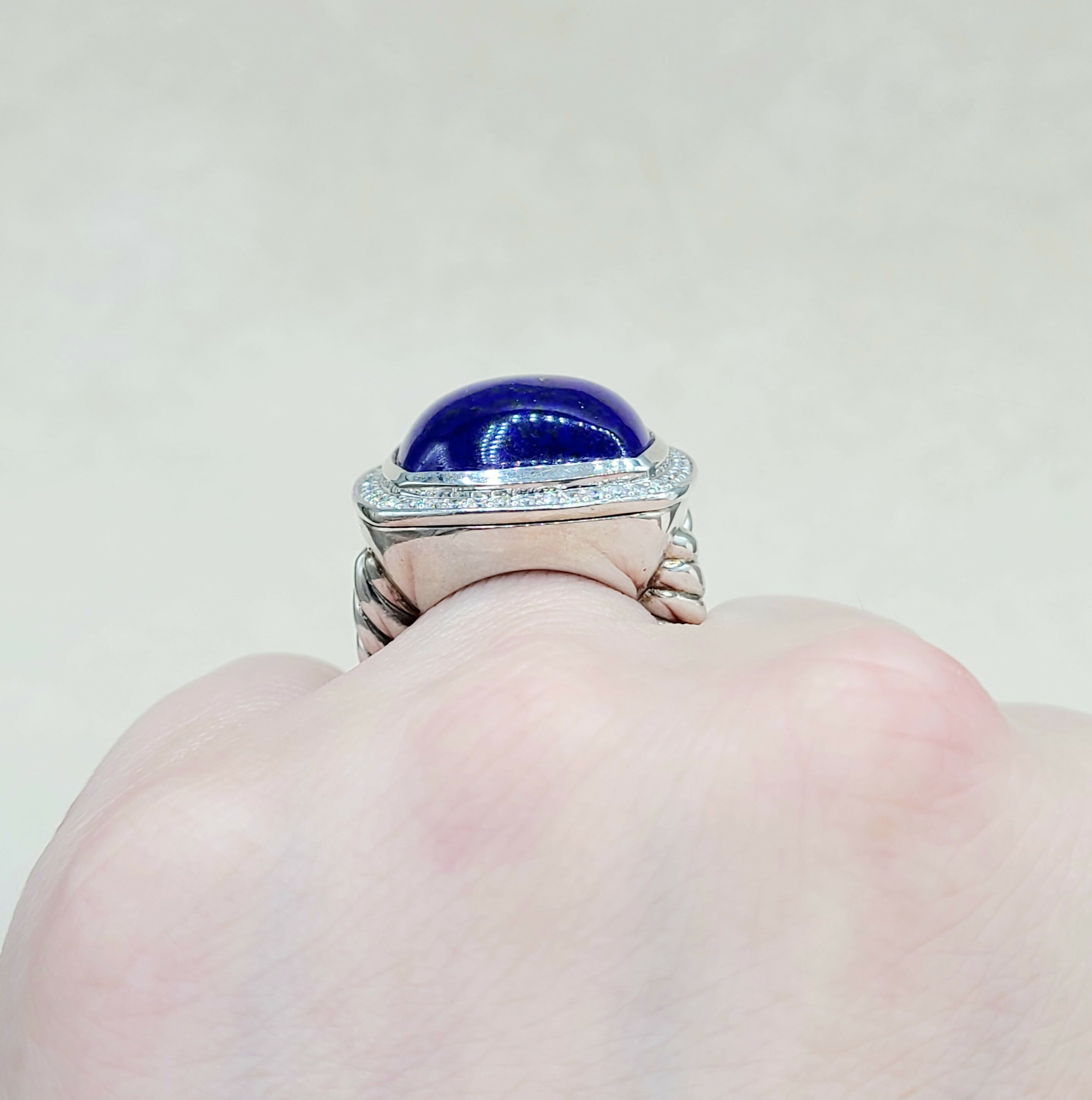 David Yurman Albion Ring 17mm Lapis Lazuli & Diamonds、mySite、hinf8tx79