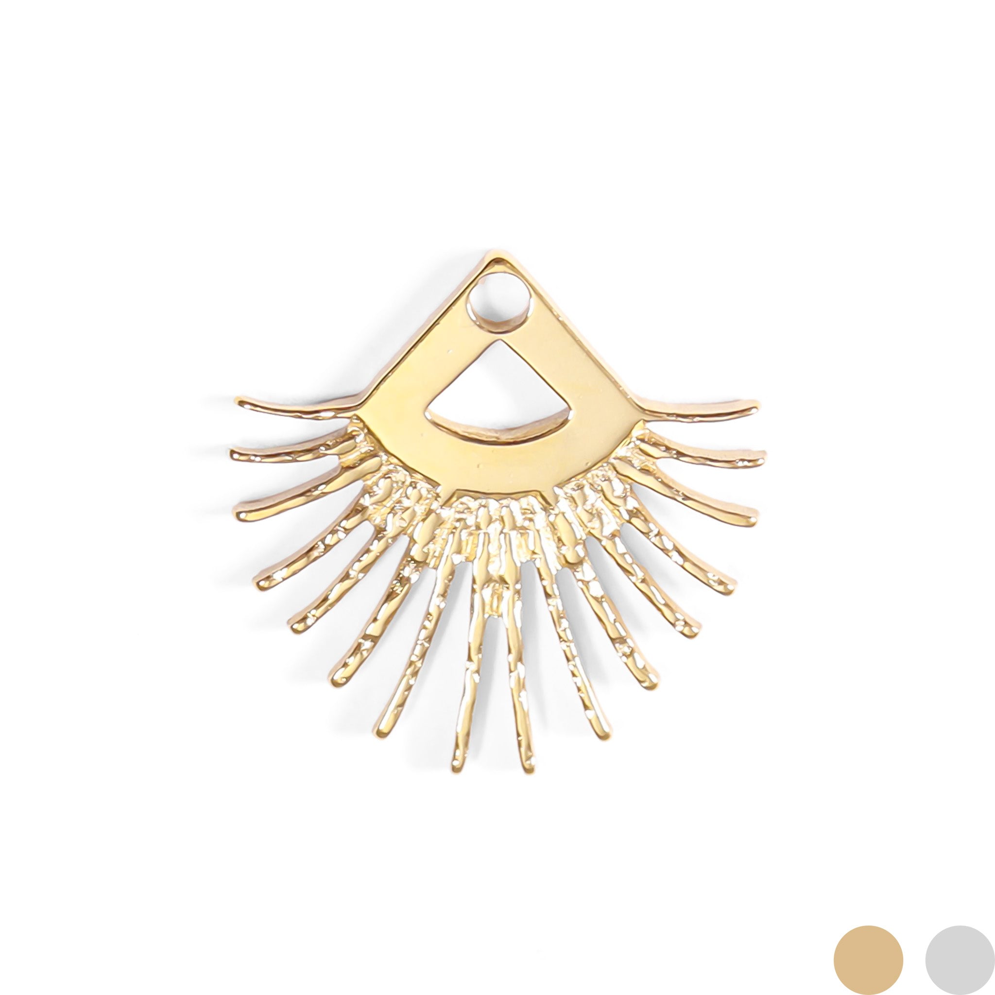 18K Gold PVD Stainless Steel Triangle Sun Ray Charm / PDL0024、mySite、dreamappss