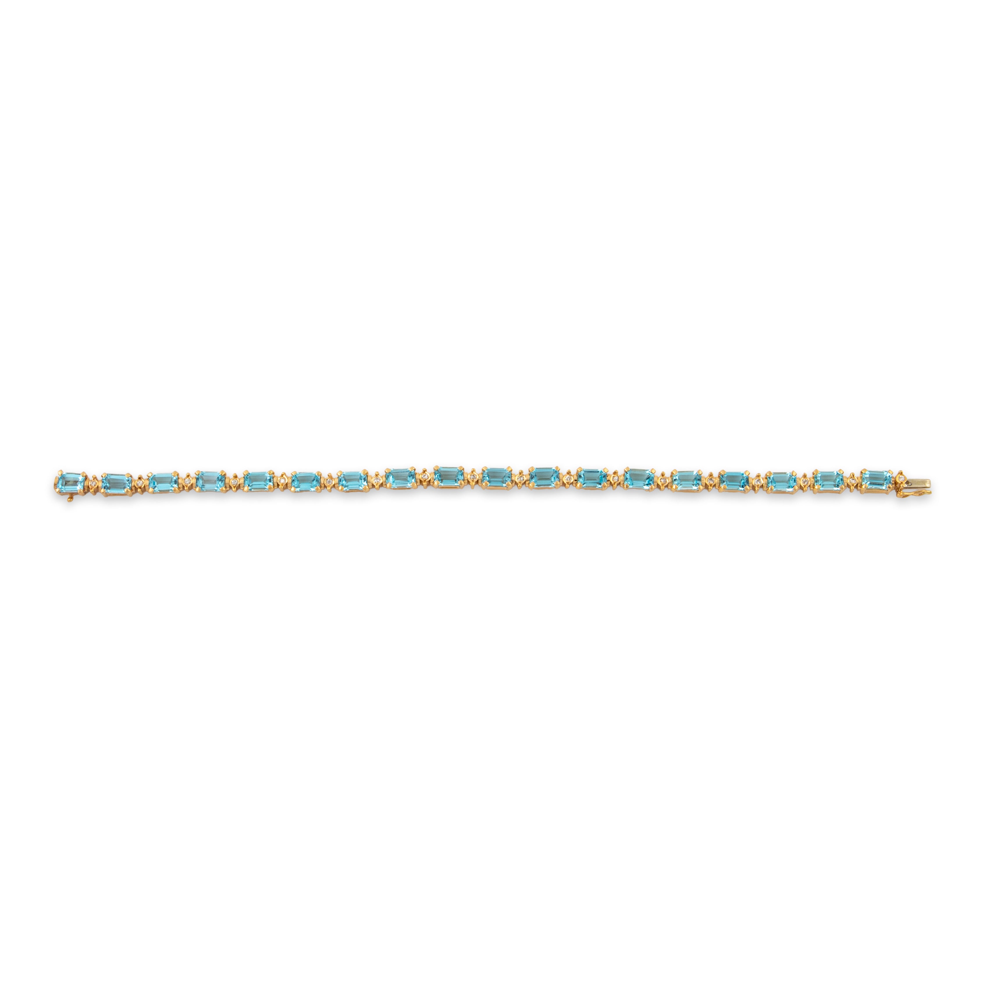 Vintage 14k Yellow Gold 12.24cttw Topaz .288cttw Diamond Tennis Bracelet 6.75、mySite、hinf8tx79