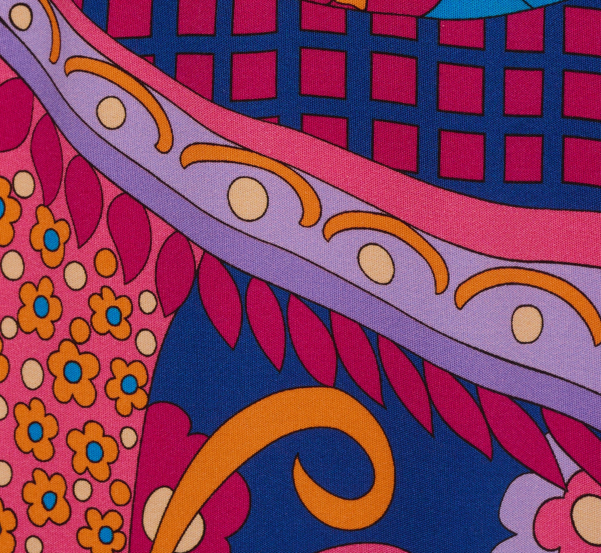 Long Sleeve Retro Printed A Line Dress In Blue Multi、mySite、solidvoid