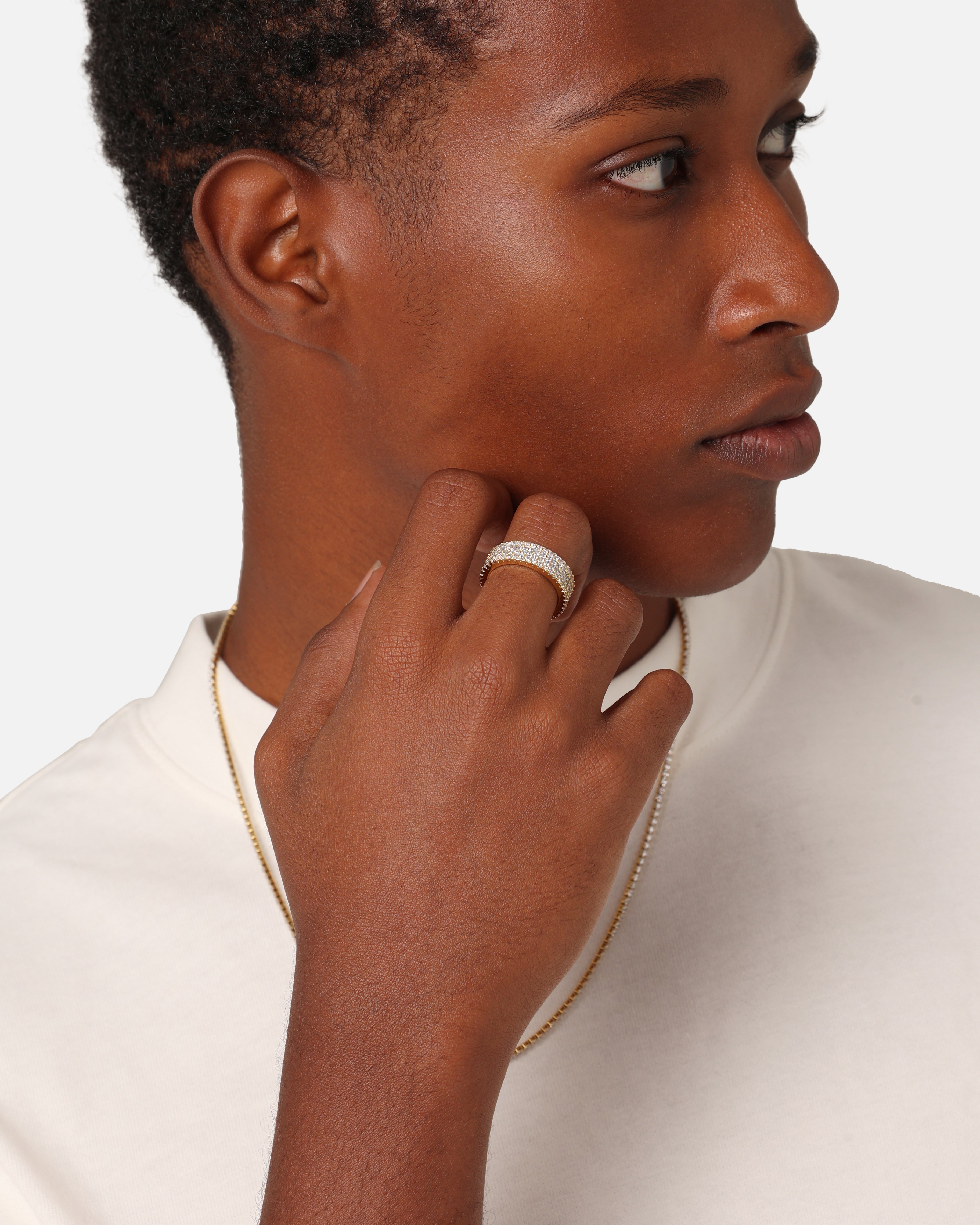 Saint Morta Round Cut Iced Band Ring Iced Gold、mySite、zt4zffjzw