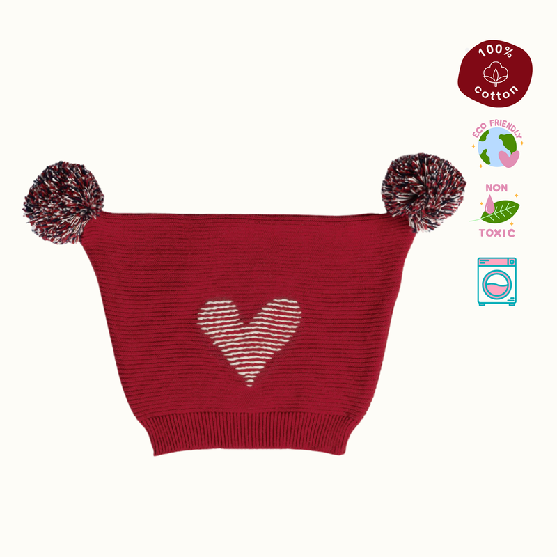 Cotton Sweater, Lower & Cap Set | Secret Santa Printed | Navy Blue & Pink | Set of 3、mySite、camillekostekn