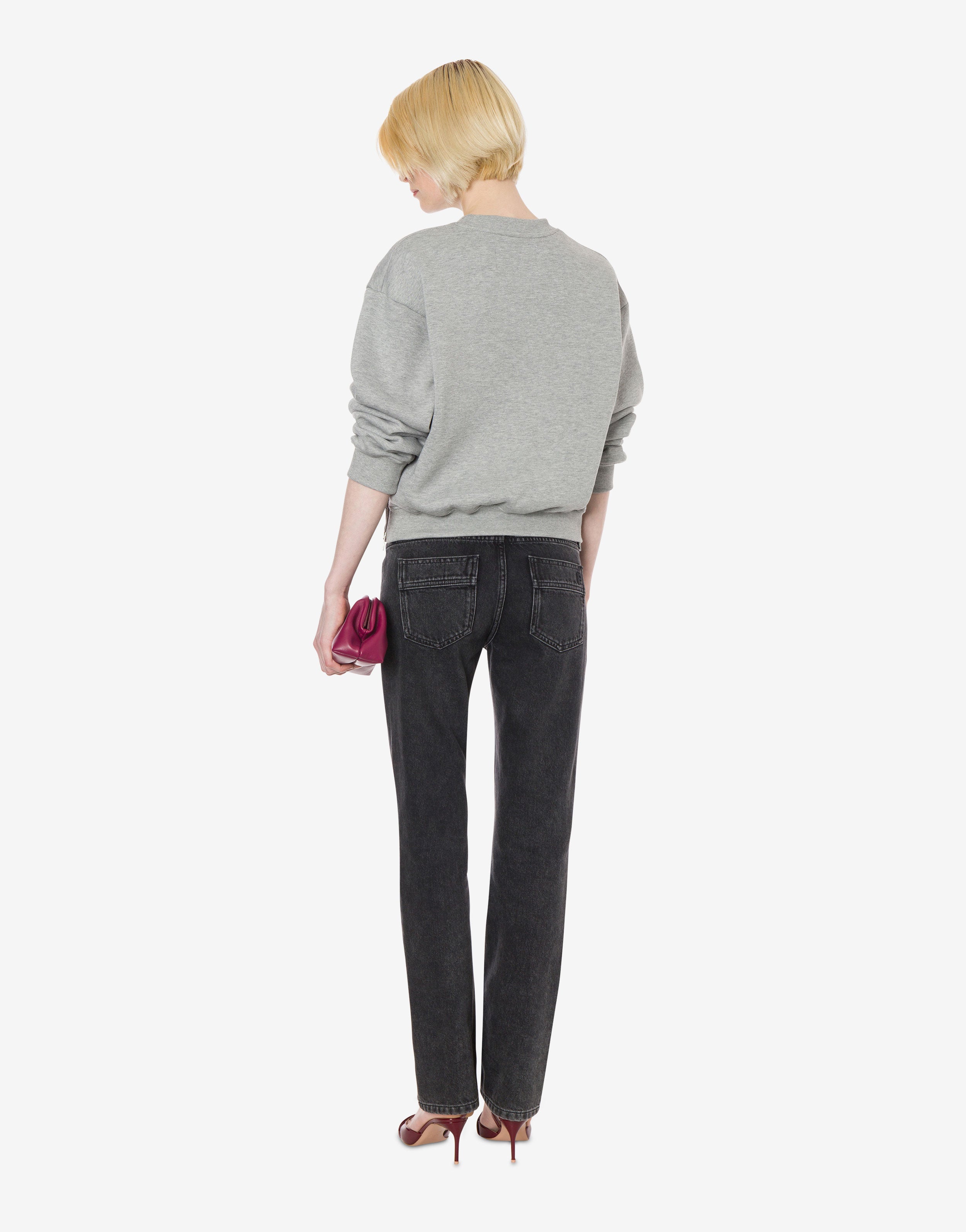 Pantalone in denim nero、mySite、aoinhome