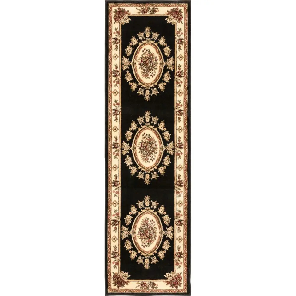 Le Petit Palais Black Traditional Rug、mySite、gigharbornorthrealestate