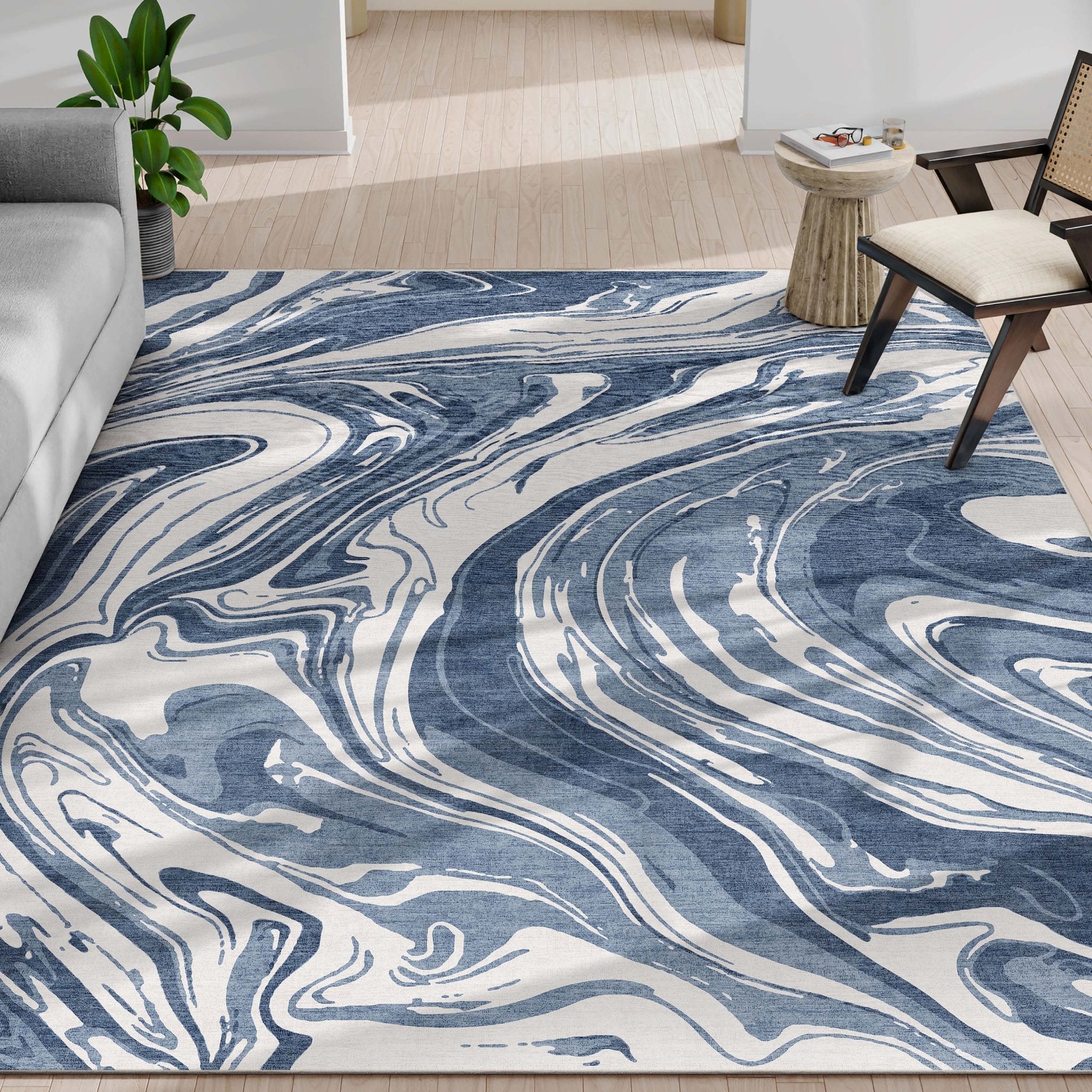 Dunes Abstract Marble Flatweave Rug、mySite、gigharbornorthrealestate