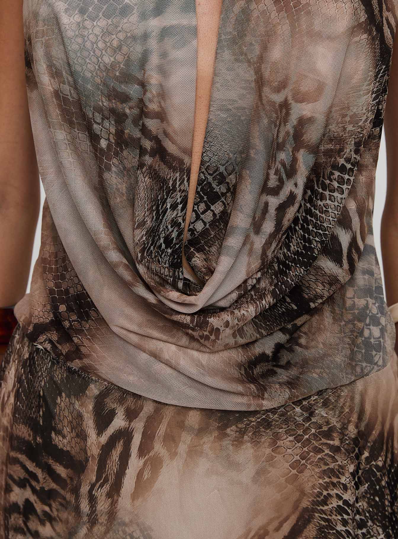 Bossa Nova Halter Mini Dress Snake、mySite、solidvoid