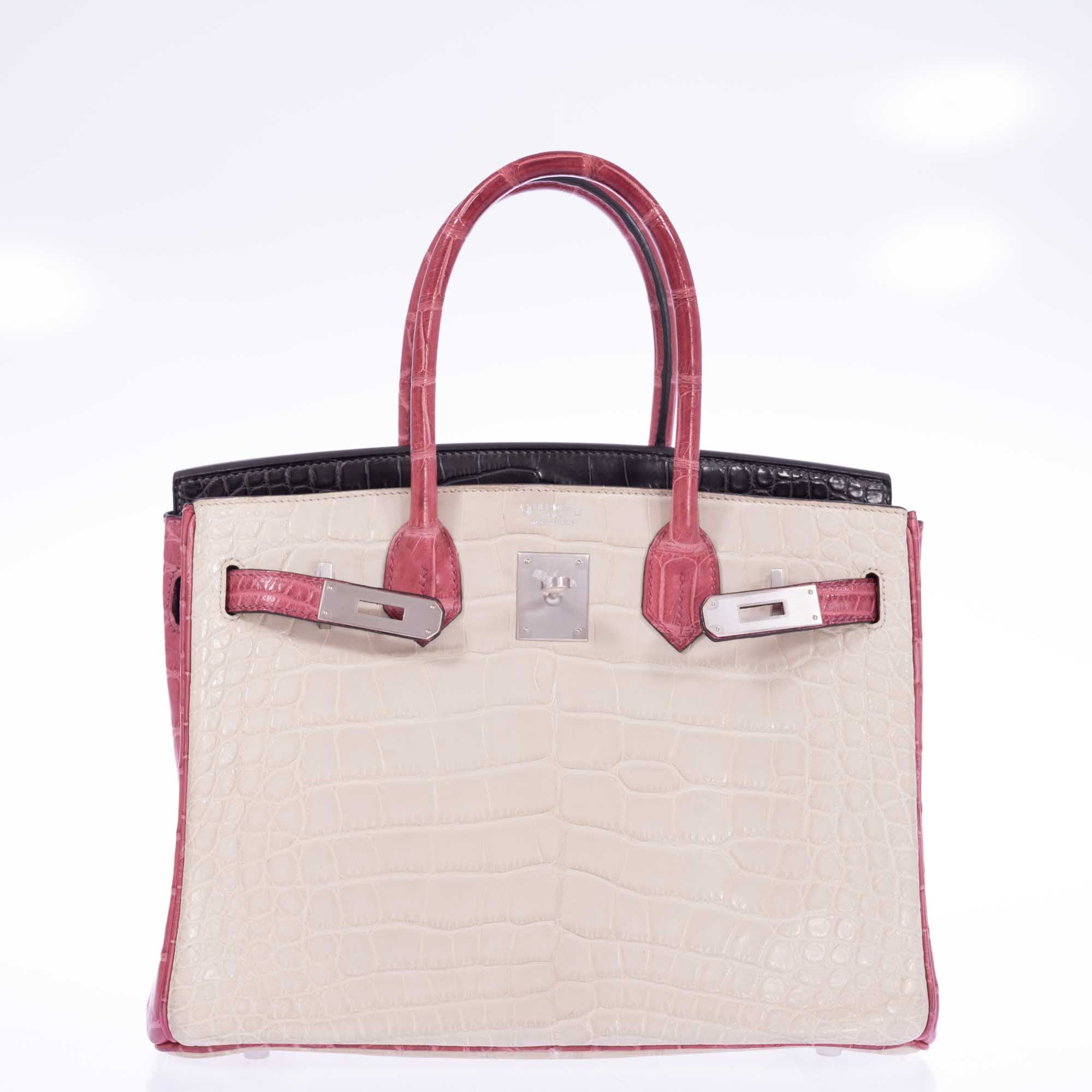 Hermès Birkin 30 HSS Tri-Color Beton, Gray Paris, Boise de Rose Alligator Brushed Palladium Hardware、mySite、garminoutage.com