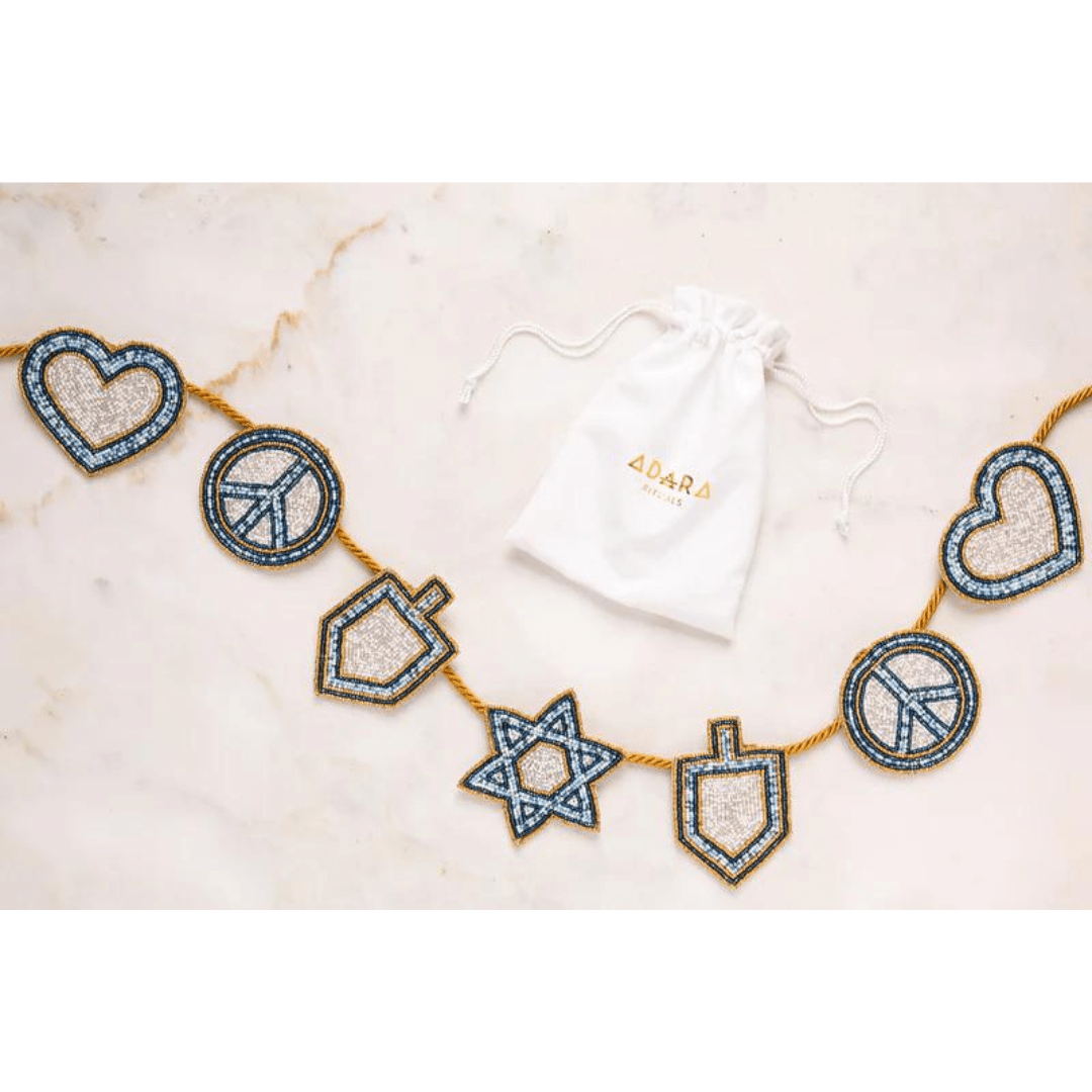 Peace Love Dreidel Hand-Beaded Garland、mySite、topwebapps