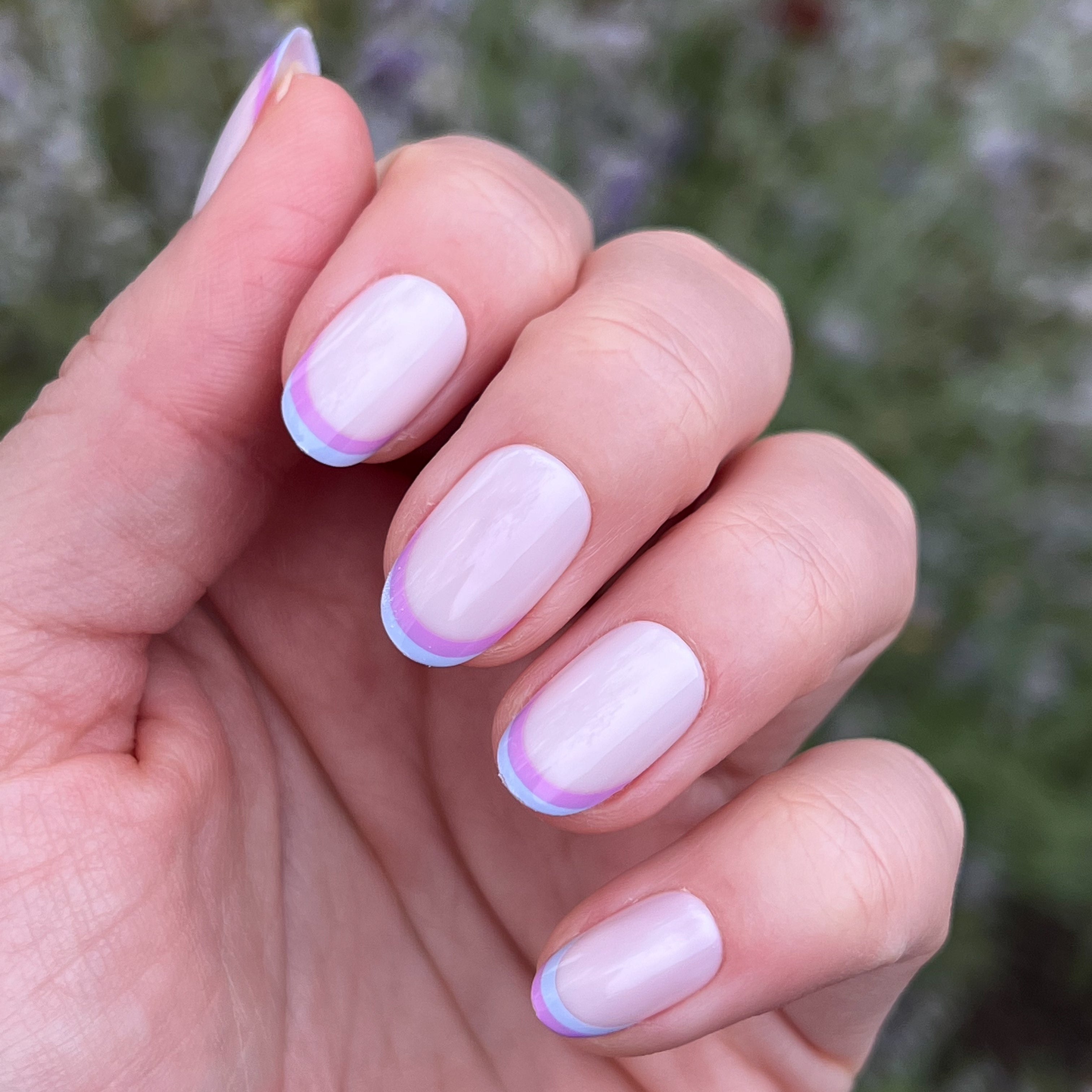 Double French - Press-On | Medium | Oval、mySite、solidvoid