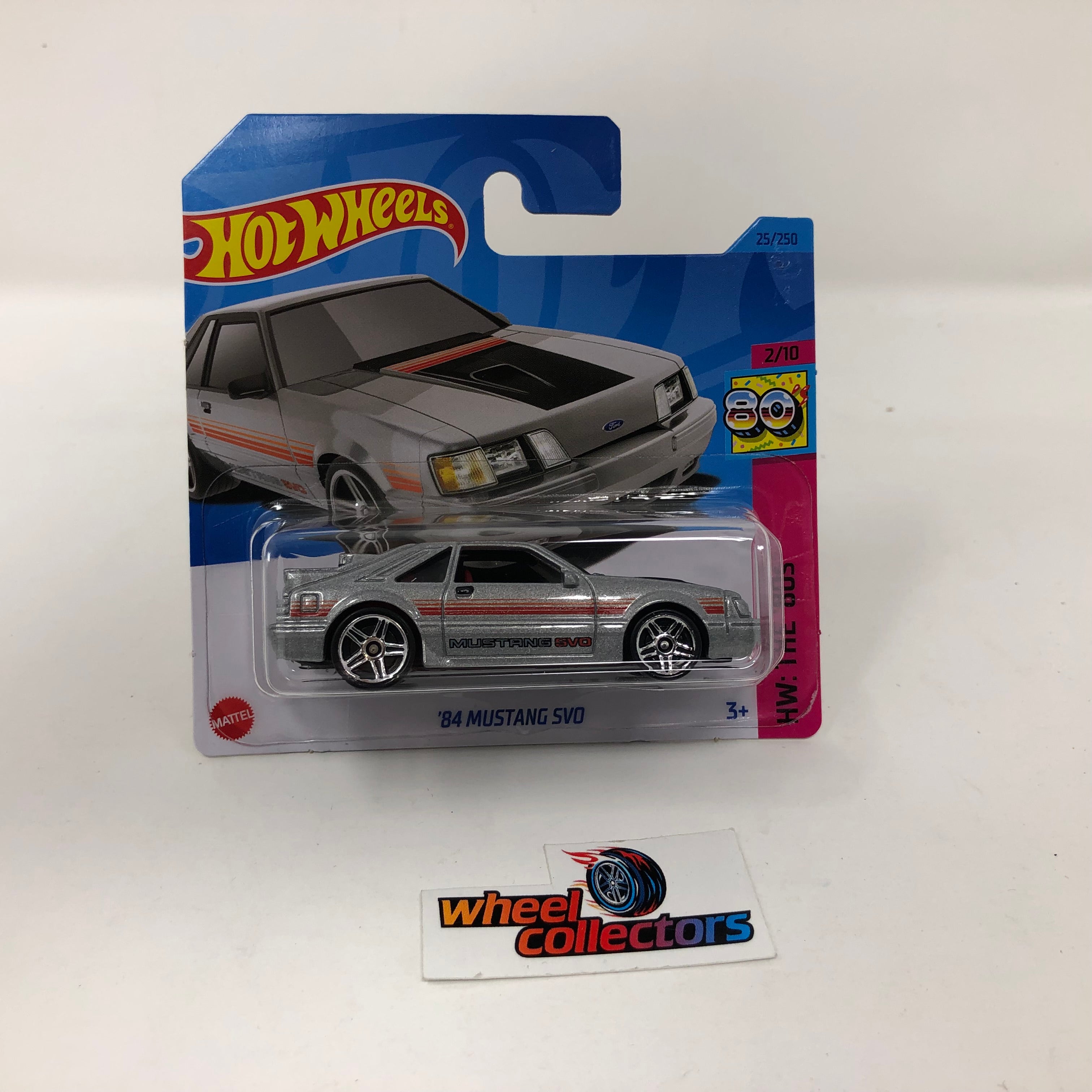 '84 Mustang SVO #25 * Silver * 2023 Hot Wheels Case A Release Short Card、mySite、hgirdovlk