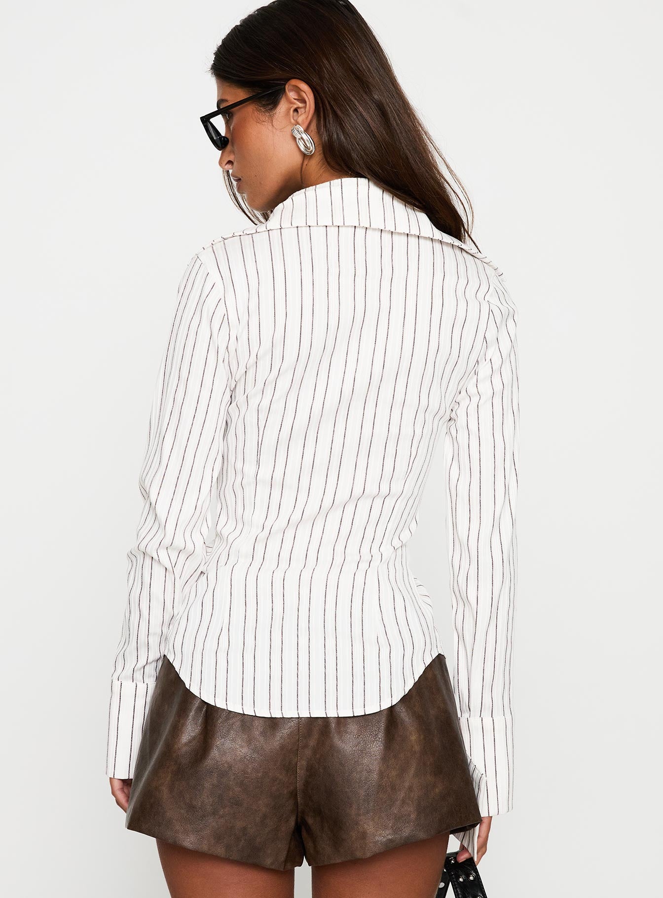Madlin Long Sleeve Top Beige Stripe、mySite、solidvoid