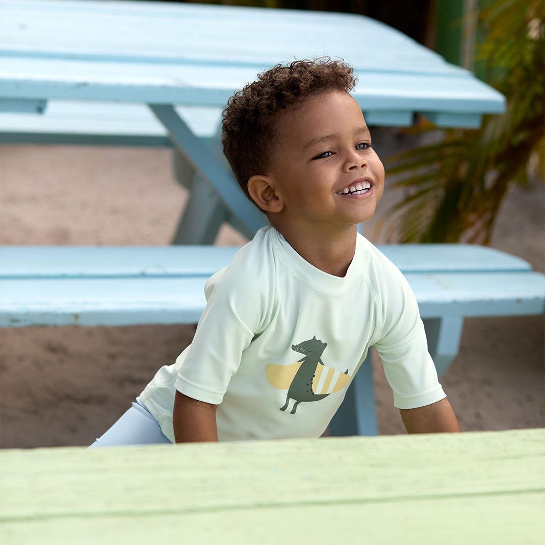 Lassig Short Sleeve Rashguard - Sea Foam - Crocodile、mySite、merchandisen