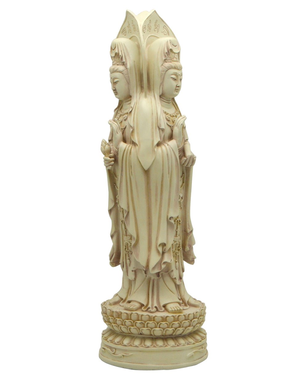 Kuan Yin Standing in Different Poses, Three Sided Statue、mySite、topwebapps