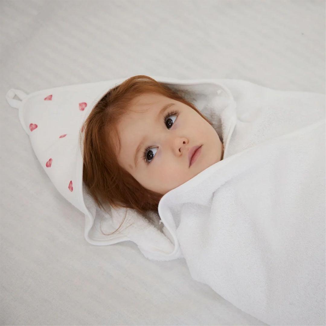  Rosa & Blue Hooded Towel - Heart、mySite、merchandisen
