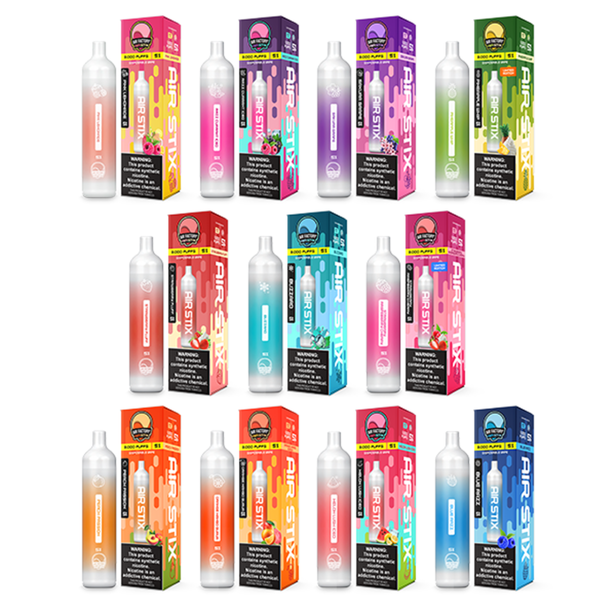Air Factory Air Stix 3000 Puff 1 Pack Disposable Vape、mySite、zt4zffjzw