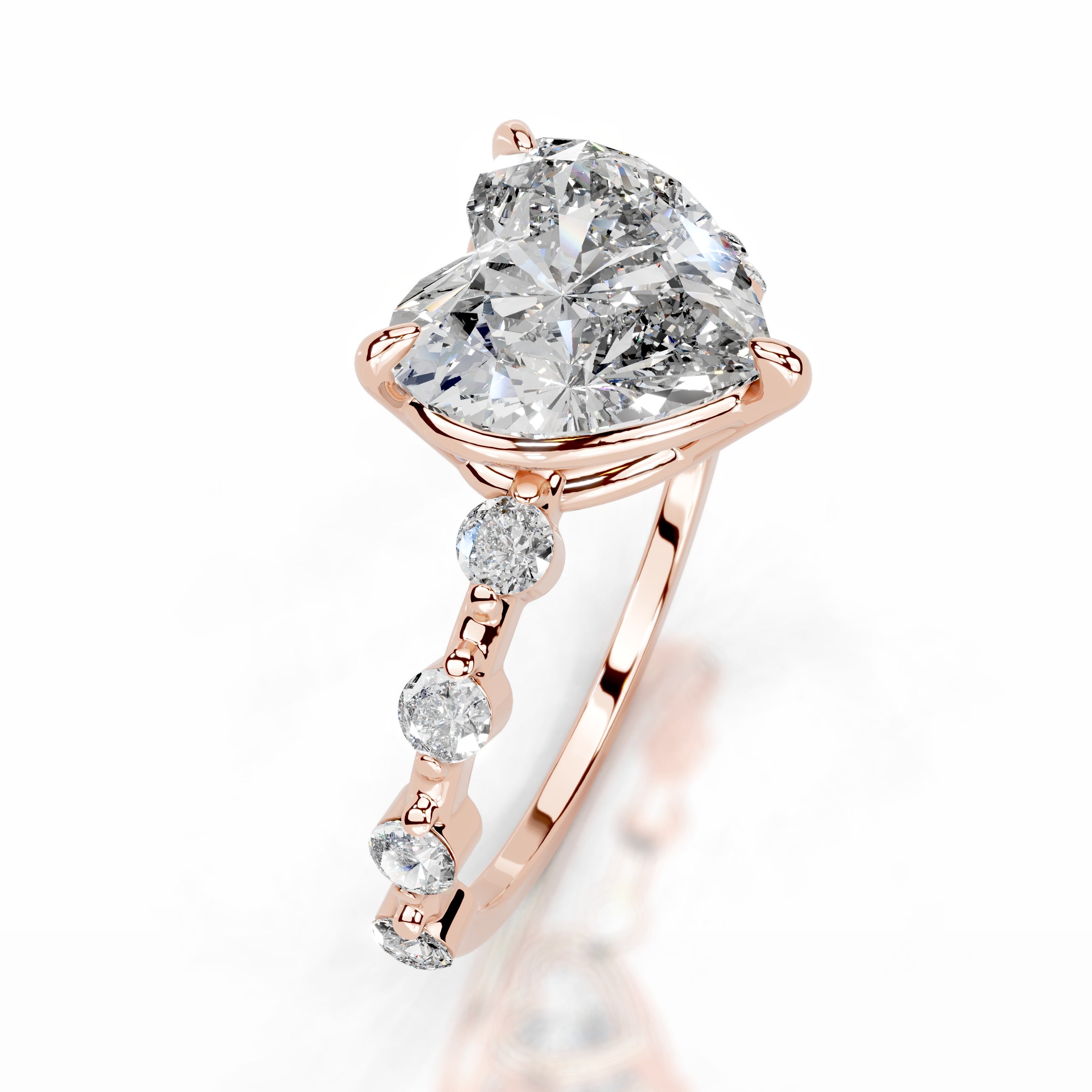 Bell Lab Grown Diamond Ring - 14K Rose Gold、mySite、hinf8tx79