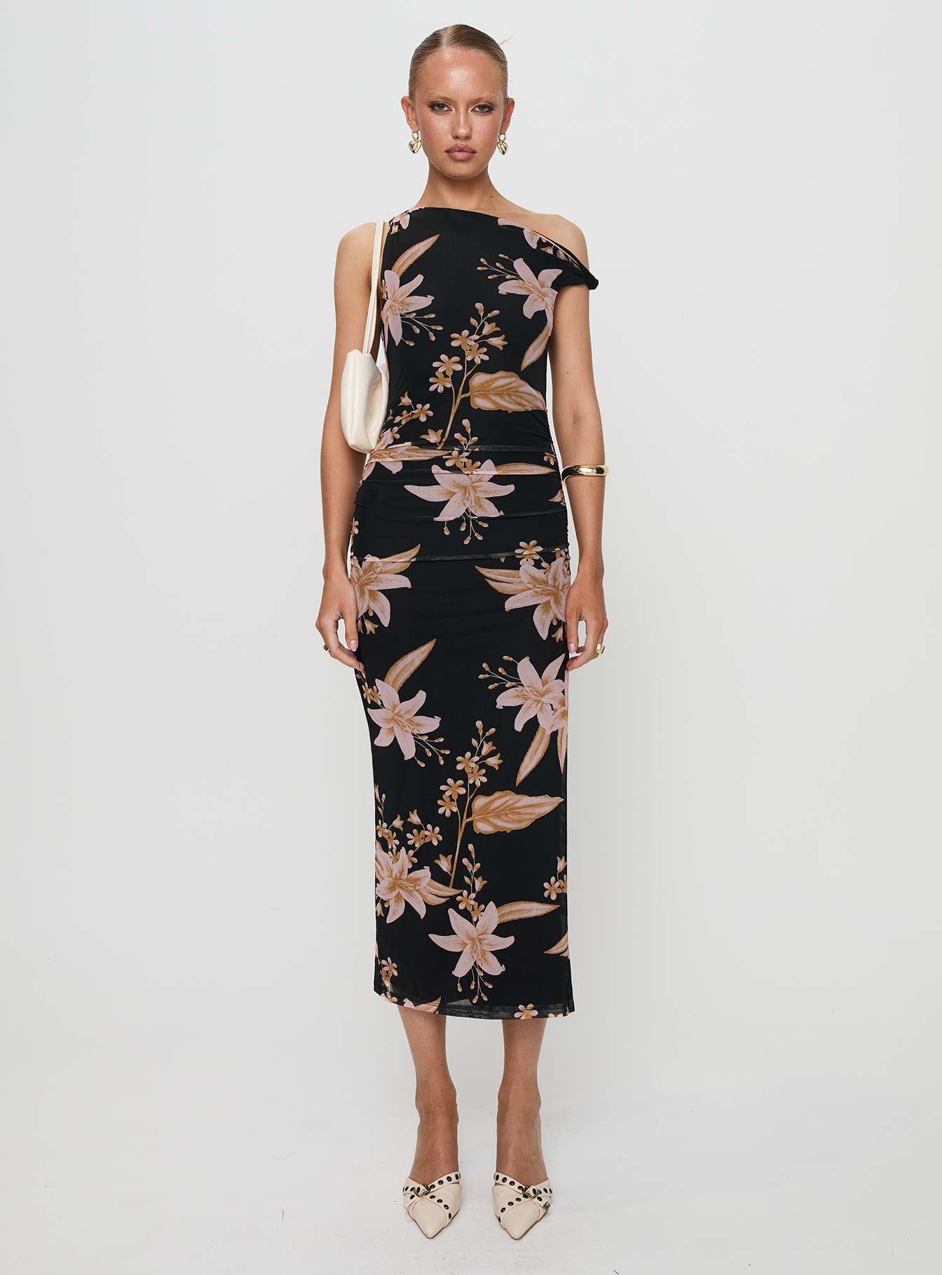 Goldrush Maxi Dress Black Floral、mySite、solidvoid