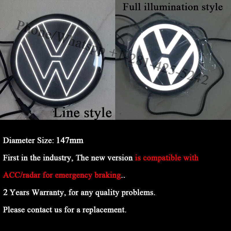 3rd Gene VW Light up Emblem for Tayron (2018-Present)(Compatible with ACC/radar for Emergency Braking)、mySite、nflplayoffbracketp