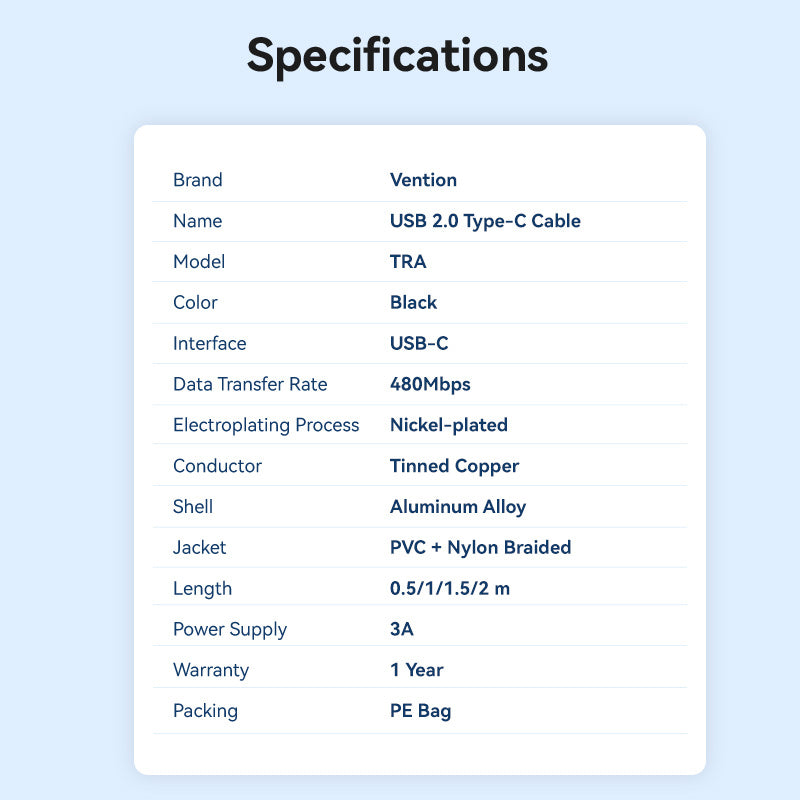 Vention USB 2.0 Type-C Male to Type-C Male Right Angle 3A Cable Aluminum Alloy Type、mySite、fannypackpong