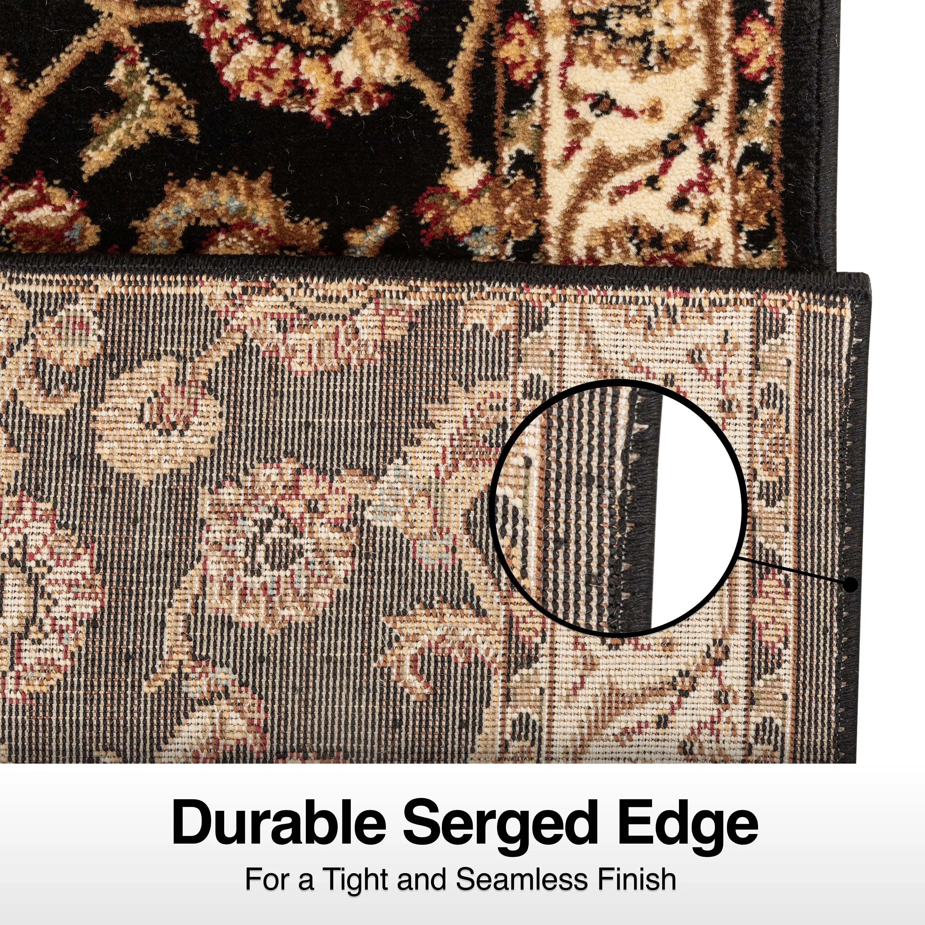 Sarouk Custom Size Runner Traditional Black 27 Inch Wide x Choose Your Length Hallway Runner Rug、mySite、gigharbornorthrealestate