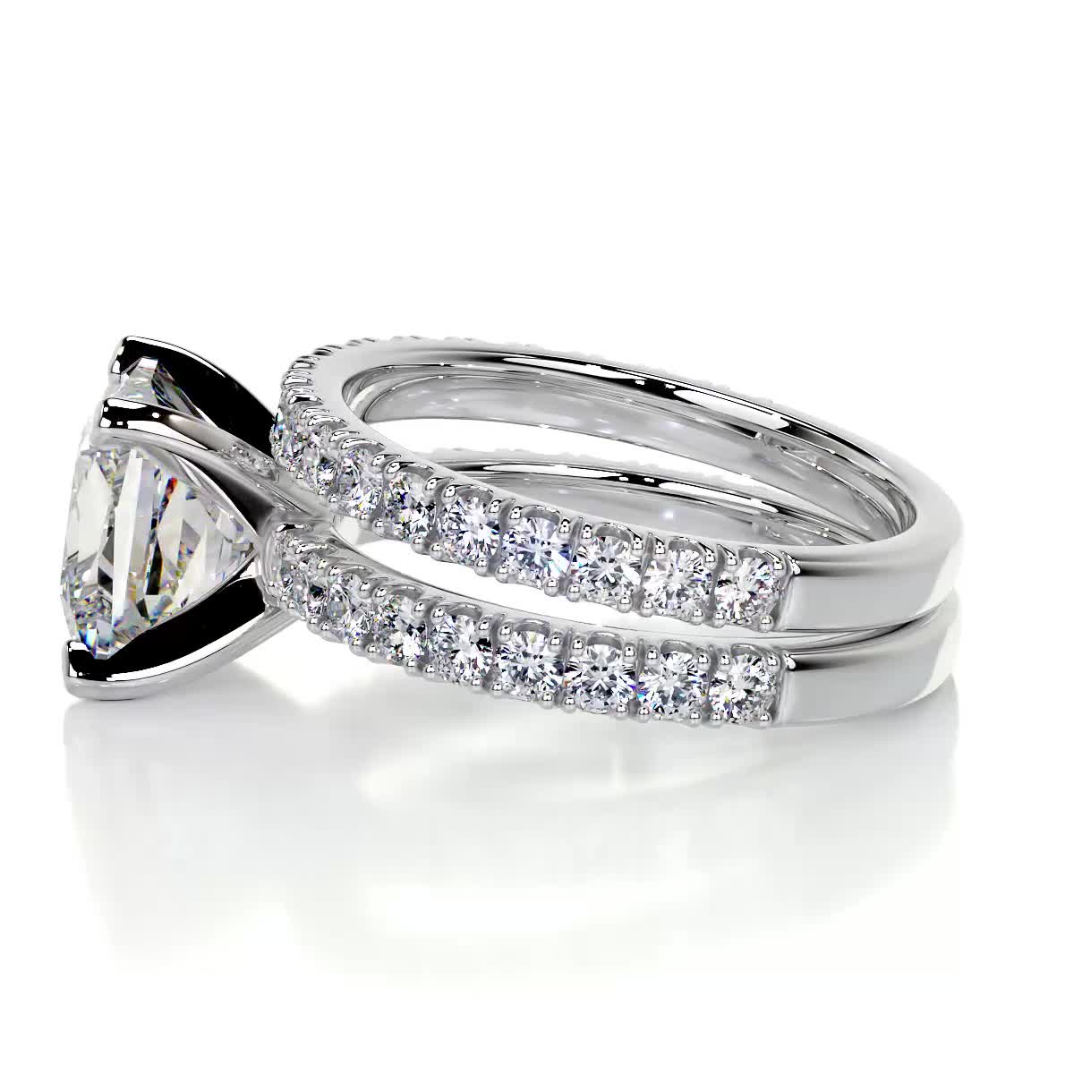 Blair Moissanite & Diamonds Bridal Set -14K White Gold、mySite、hinf8tx79