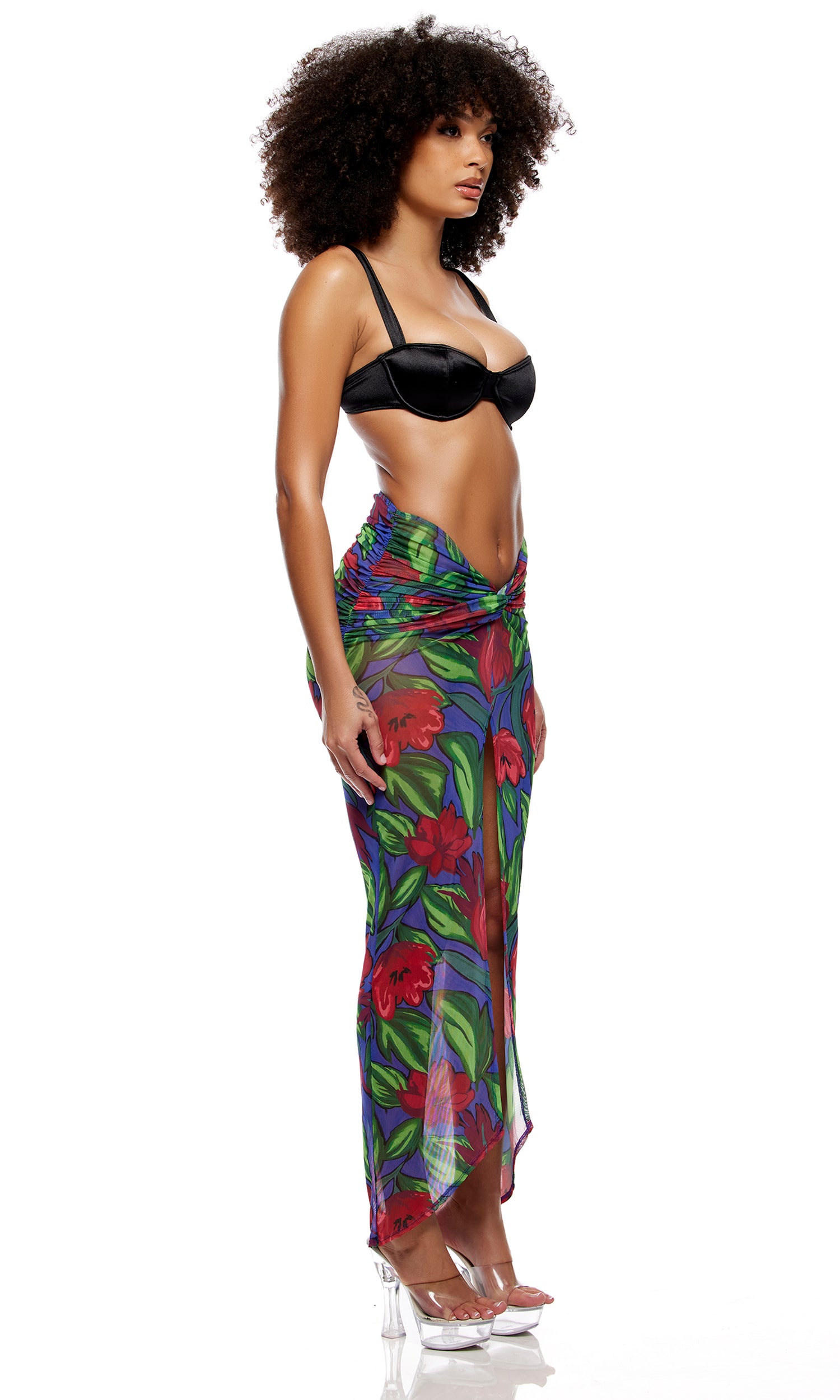 Calabria Mesh Pool Maxi Skirt - Painted Flora、mySite、bengalsvssteelers