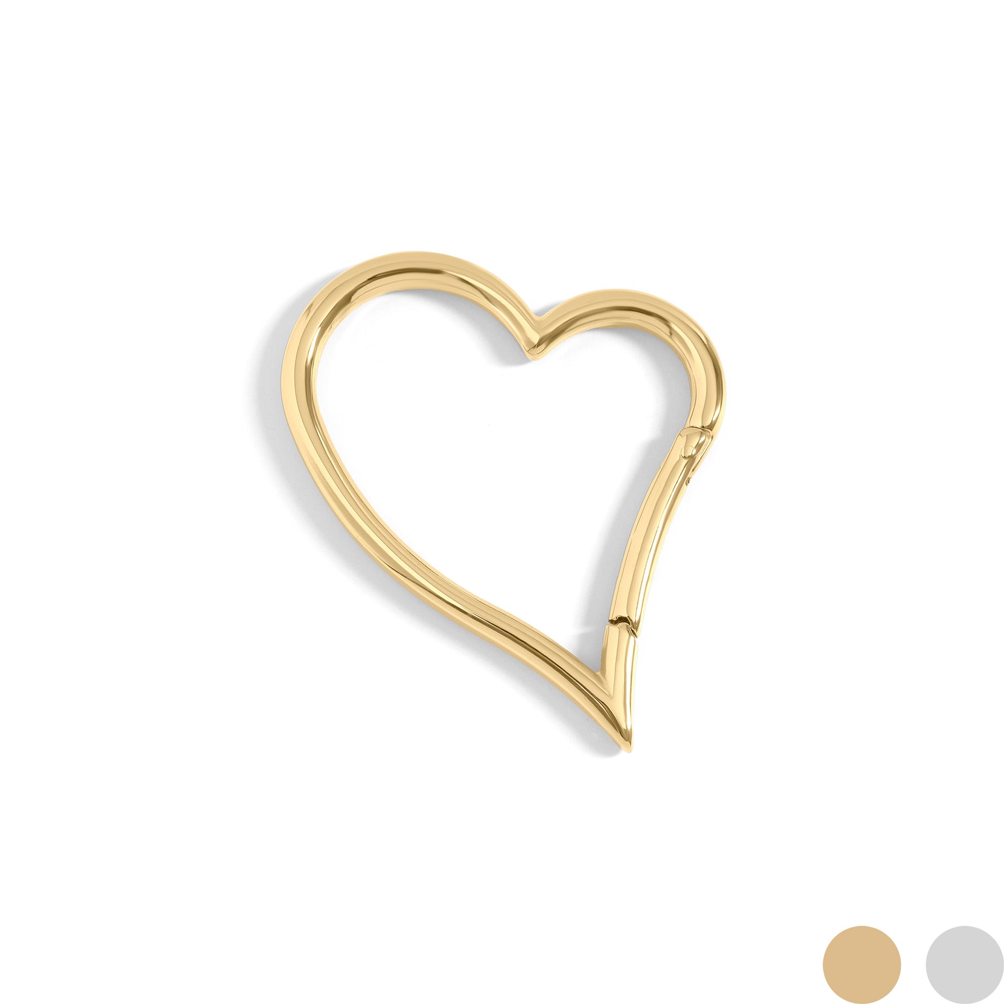 18K Gold PVD Stainless Steel Large Heart Carabiner / ENC0041、mySite、dreamappss