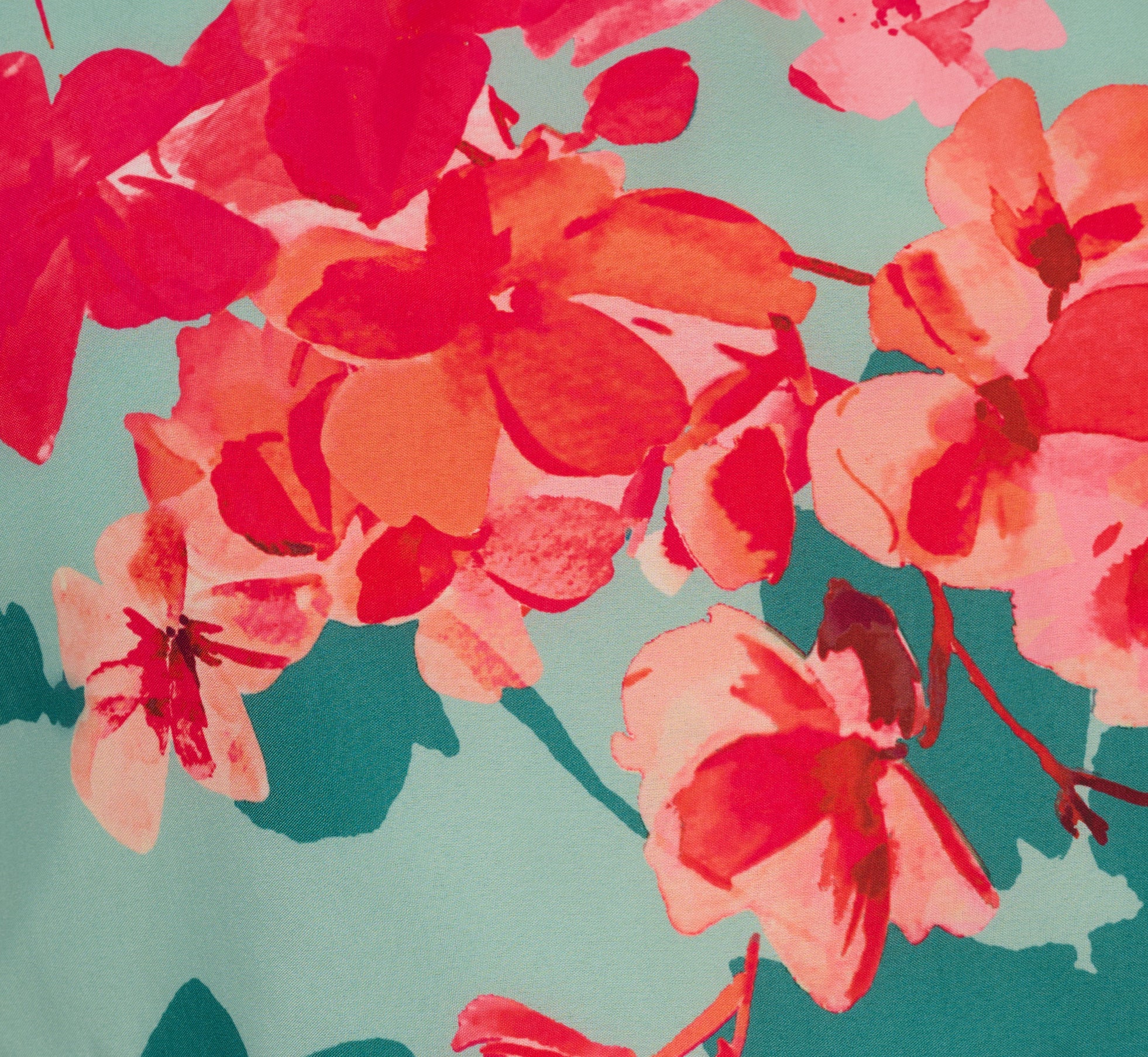 Floral Chiffon Midi Halter Dress In Turquoise Multi、mySite、solidvoid