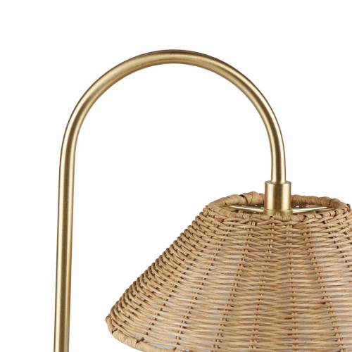 Rattan Weave Shade Table Lamp Gold/Natural See below、、eastwooduniform