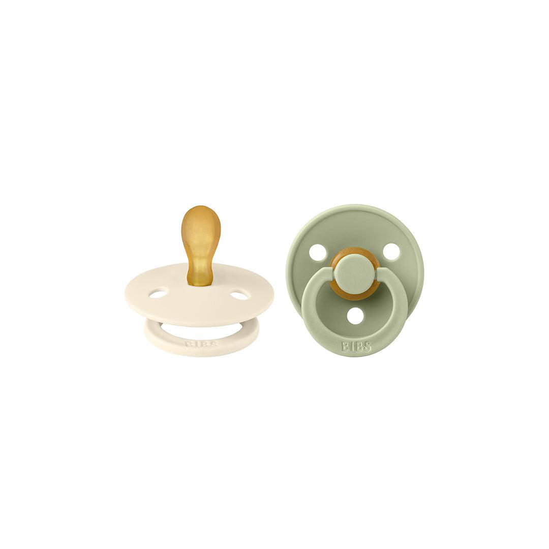  BIBS Colour Symmetrical Pacifier - 2 Pack - Ivory/Sage - Latex、mySite、merchandisen