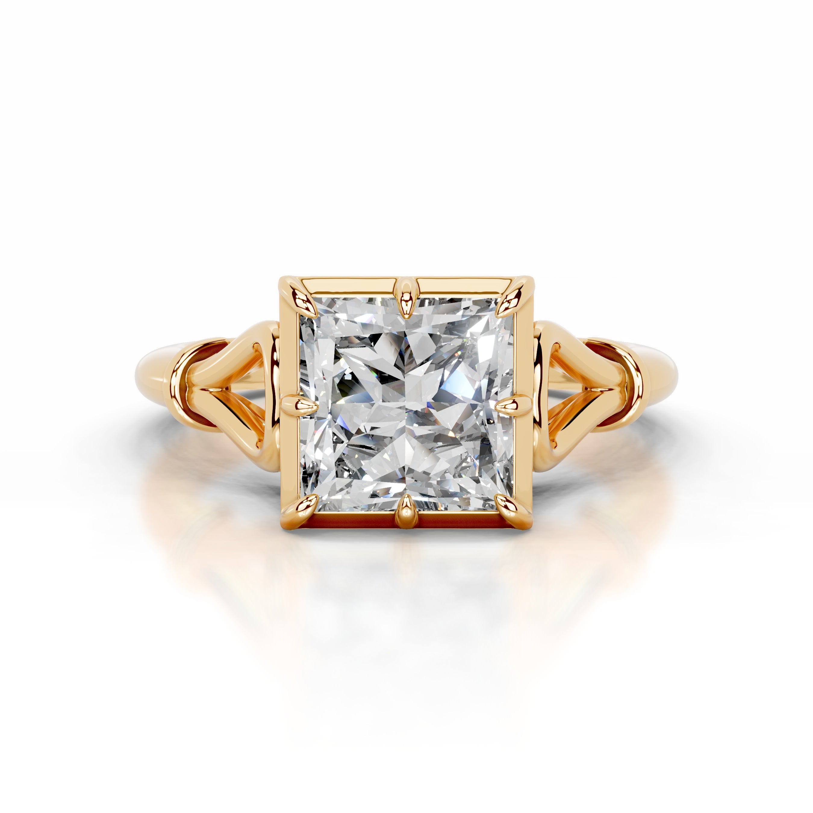 Estrella Diamond Engagement Ring - 18K Yellow Gold、mySite、hinf8tx79
