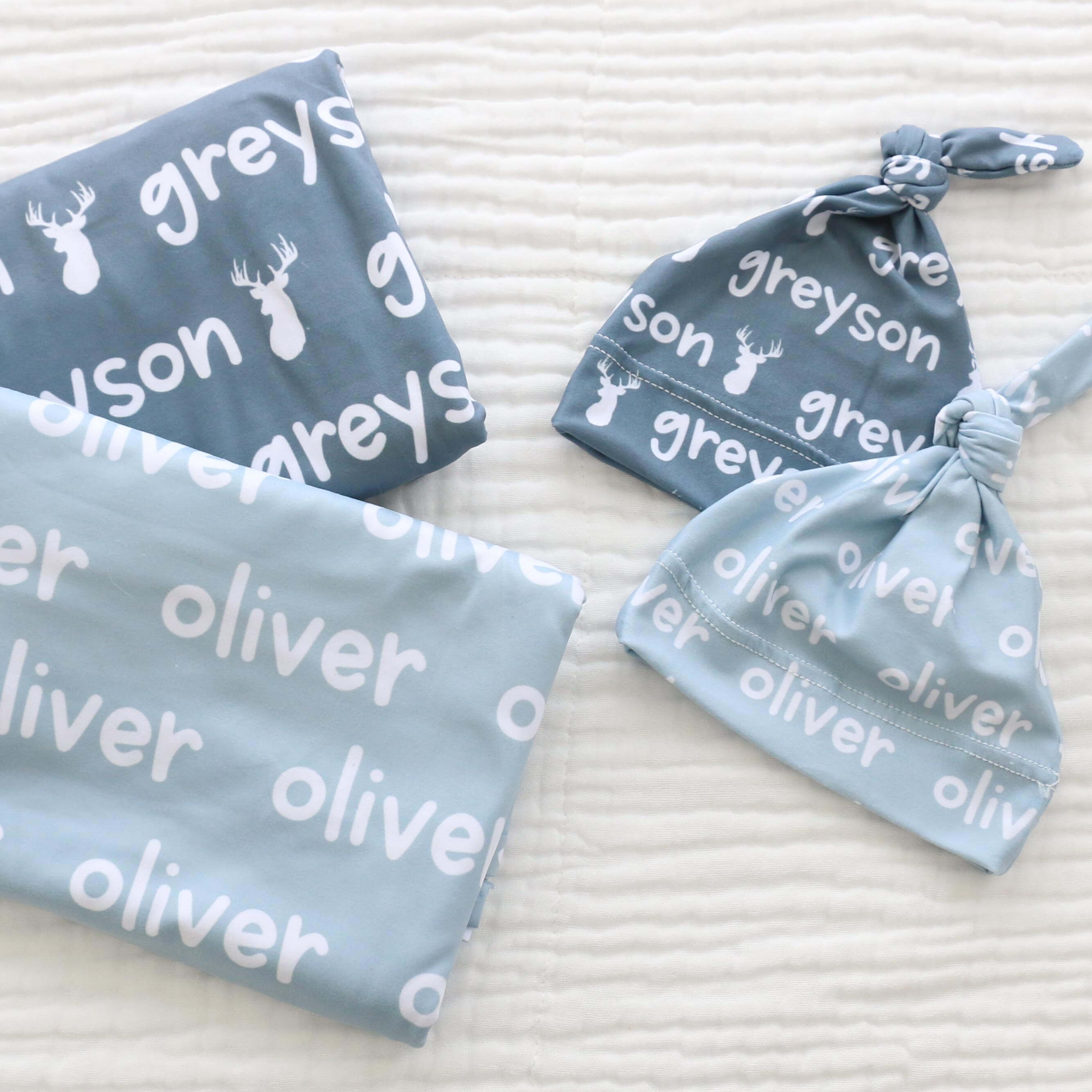  Custom Personalized Baby Name Swaddle Blanket | Graphic Blues、mySite、layawaytickets