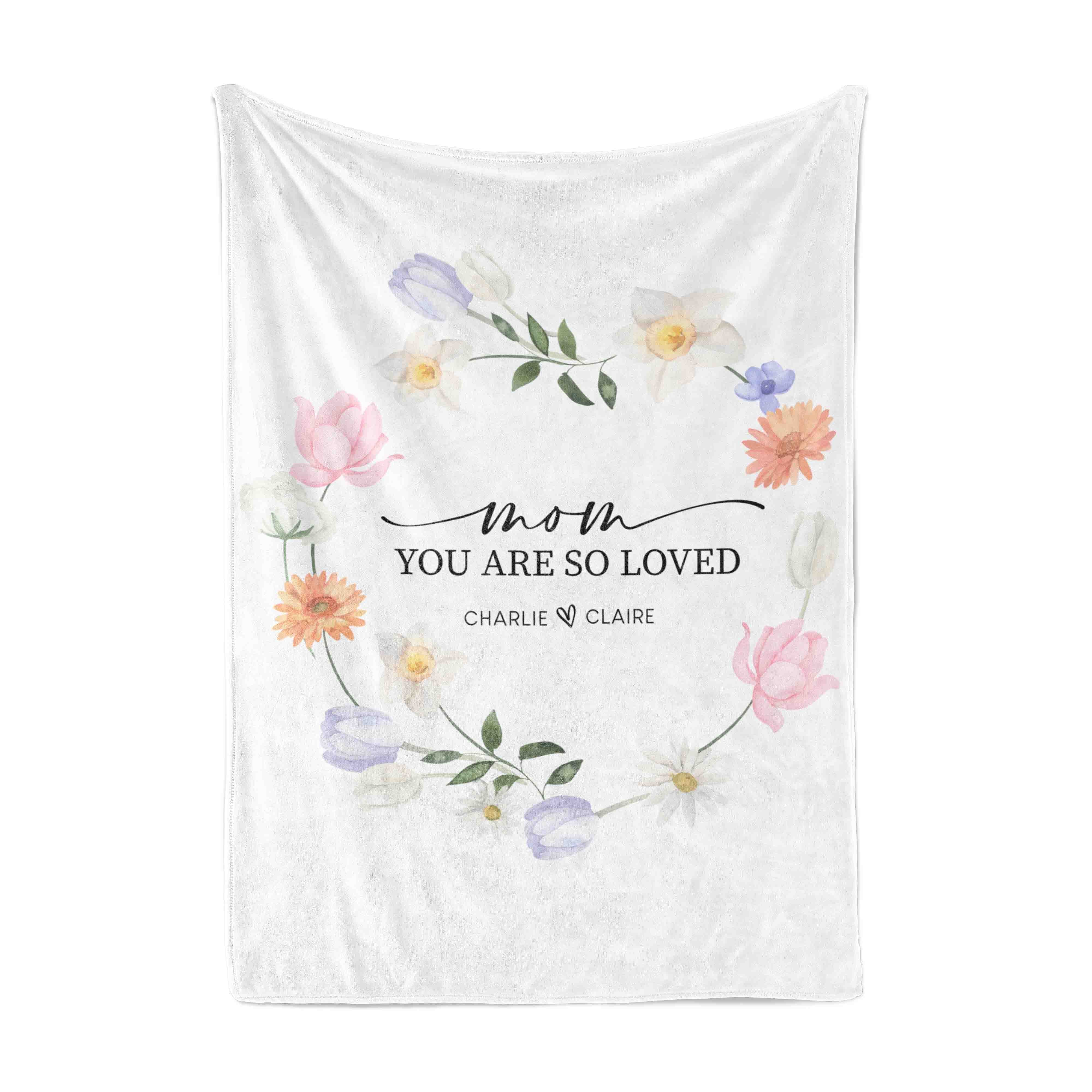  Personalized Blanket | Floral Wreath、mySite、layawaytickets