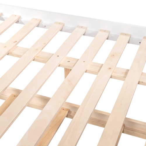 Full Over Full Bunk Bed with Twin Size Trundle, White ( old sku: LP000250AAK )、、casual