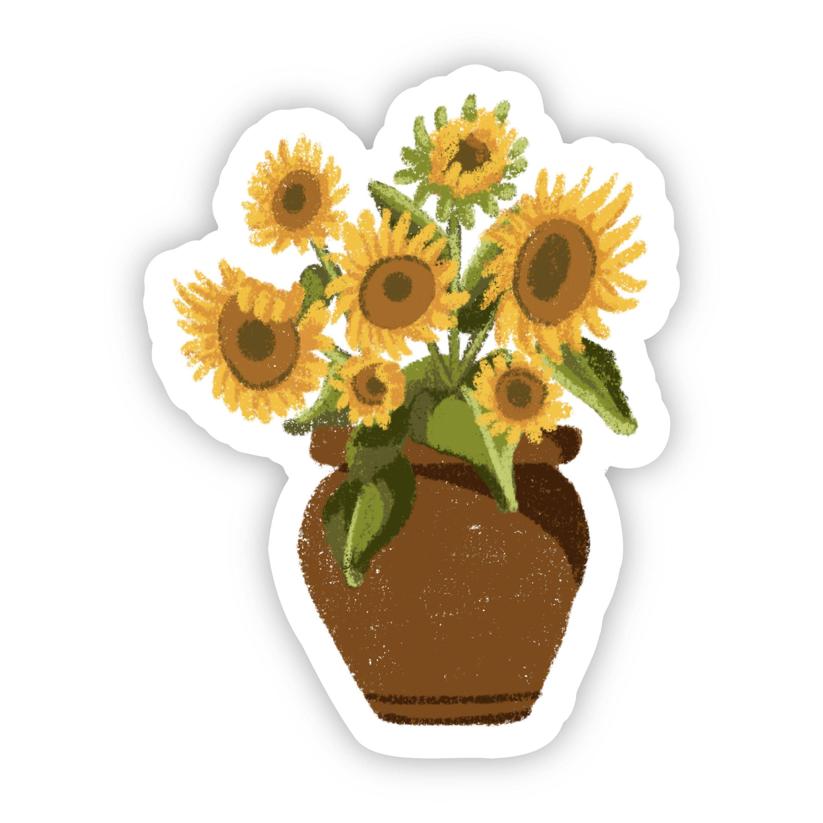  Vase with Sunflowers Floral Sticker、mySite、elrpsem3k