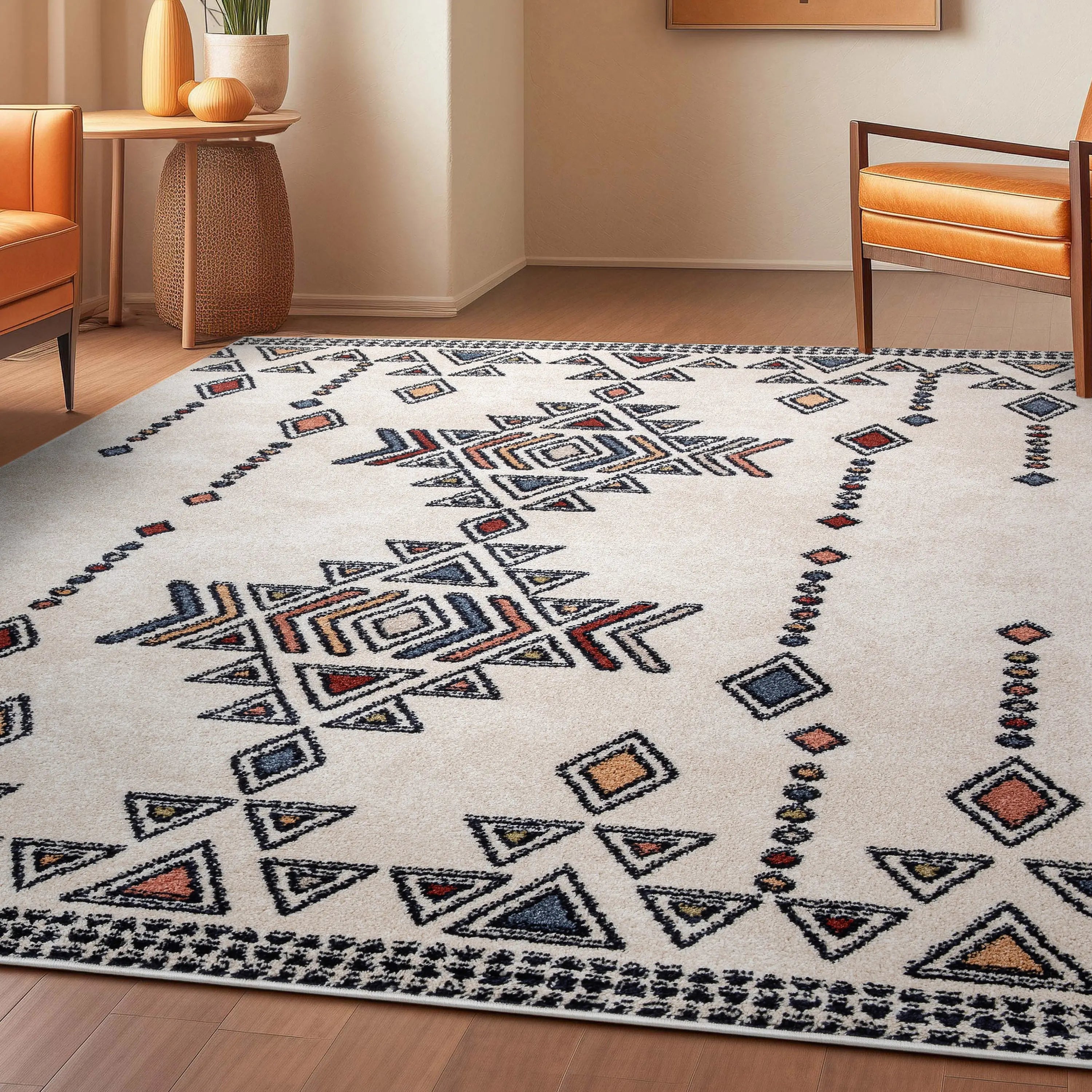 Huron Bohemian Vintage Tribal Beige Rug、mySite、gigharbornorthrealestate
