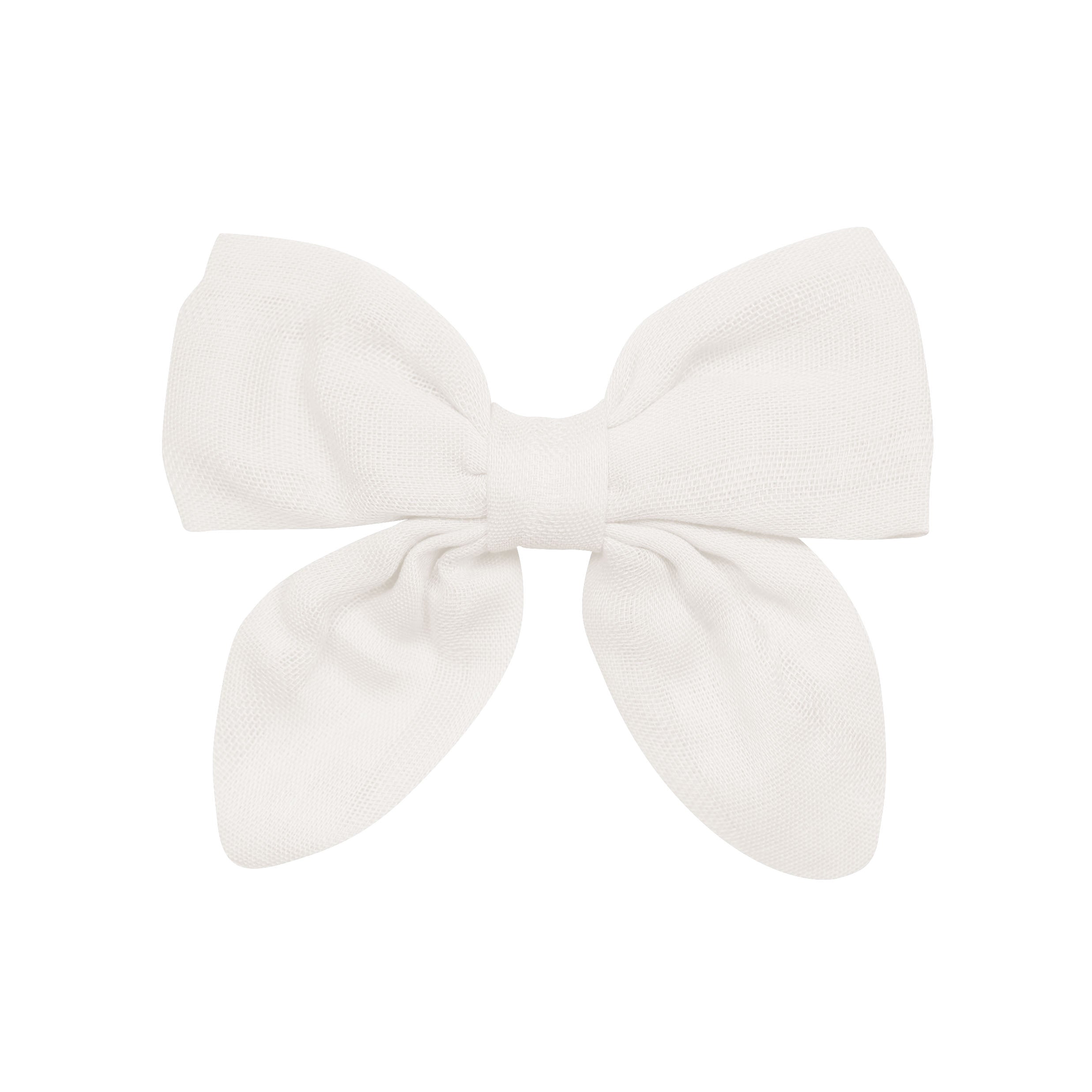  Bamboo Muslin Alligator Clip Bow in Oat、mySite、layawaytickets