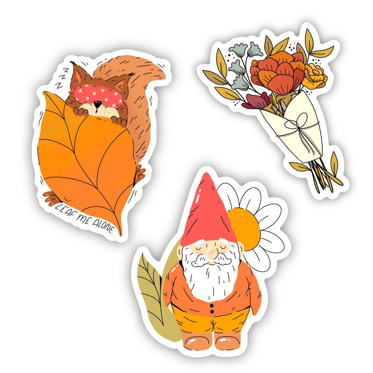  Cozy Gnome & Squirrel Stickers 3 Pack、mySite、elrpsem3k