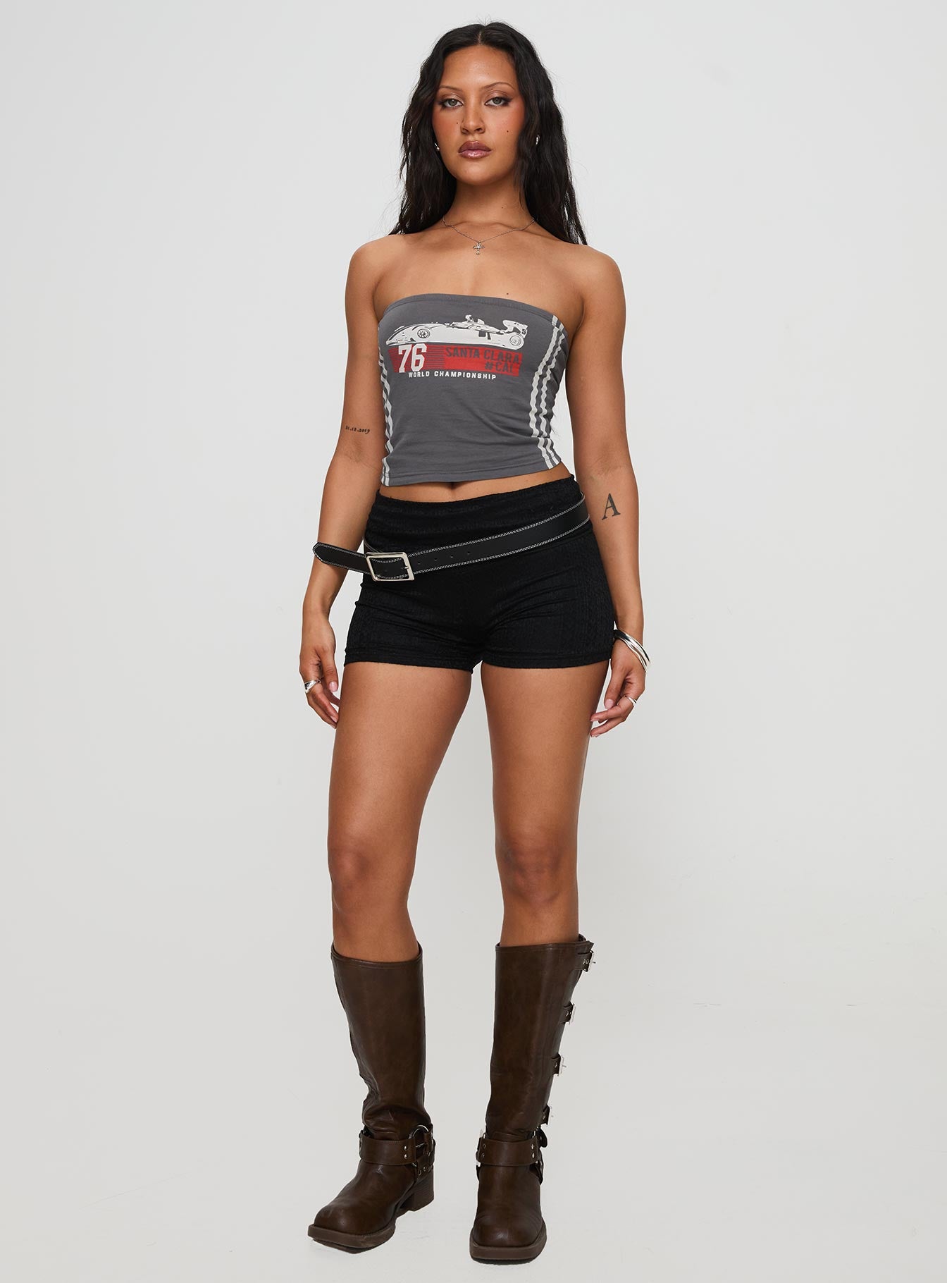 Santa Clara Strapless Top Black、mySite、solidvoid