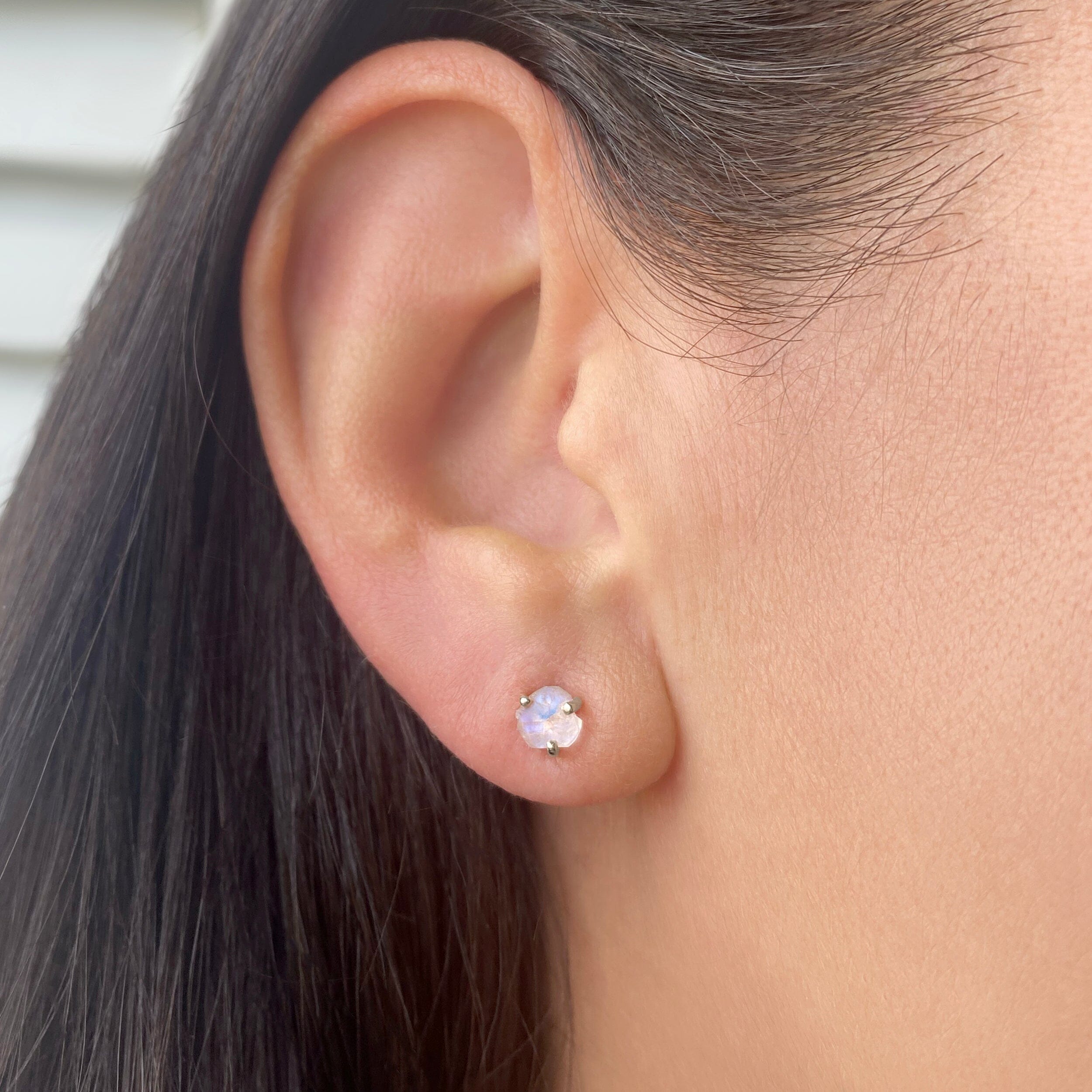 Raw Moonstone Earrings - Unique、mySite、hinf8tx79