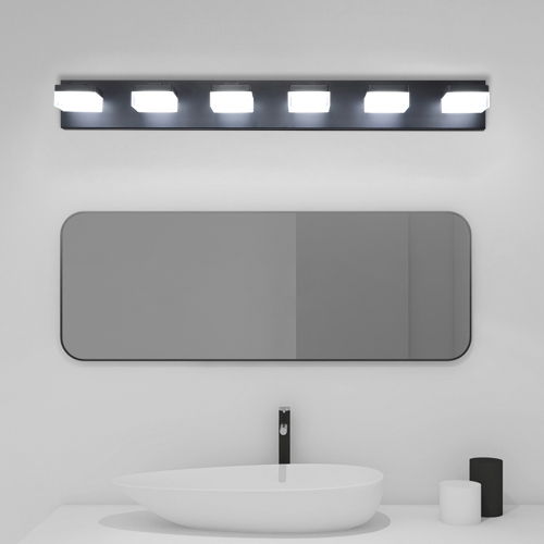 (Same as W1340110609/L2015) Modern 6-Light Black LED Vanity Mirror Light Fixture For Bathrooms And Makeup Tables、、eastwooduniform