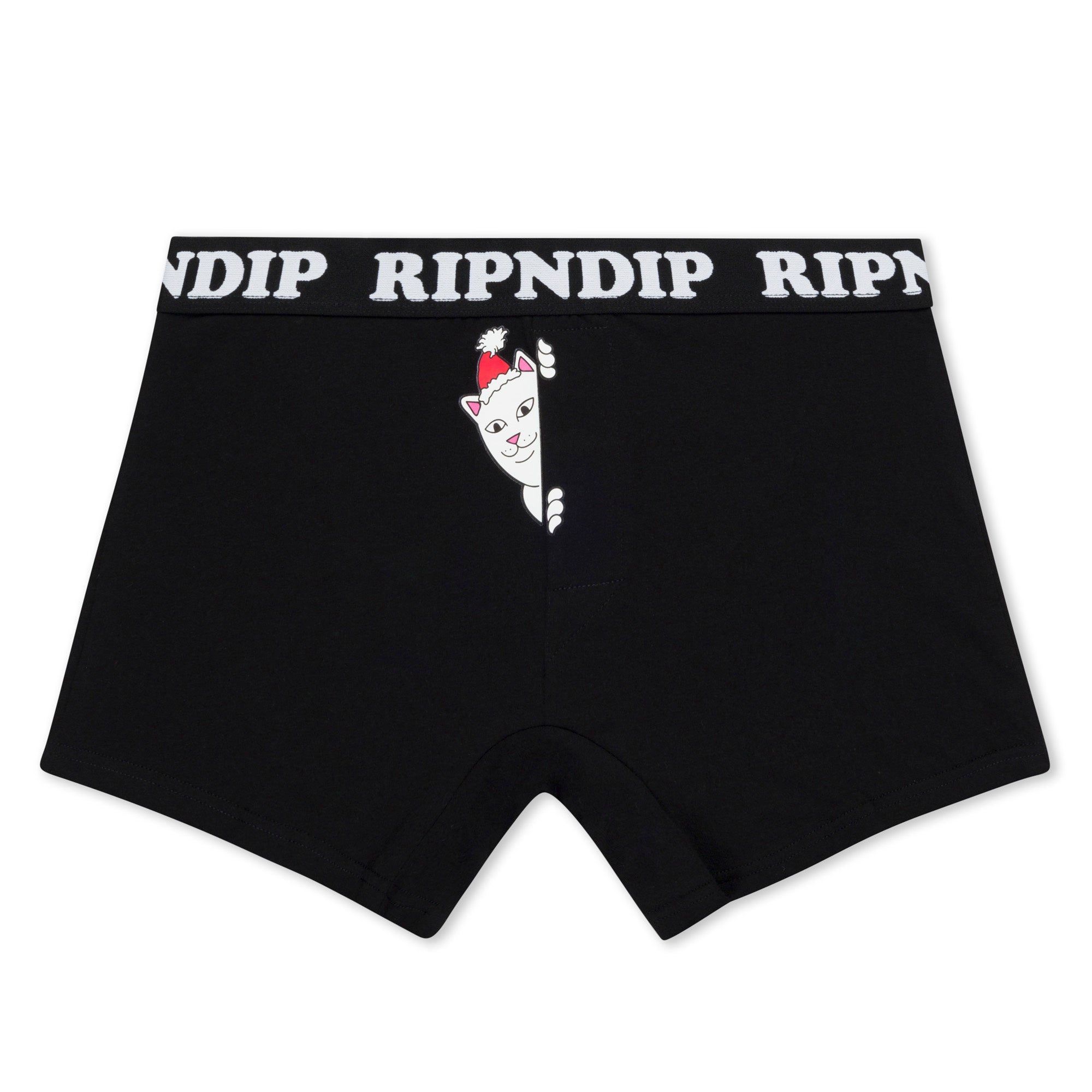  Peeking Santa Nerm Boxers (Black)、mySite、merchandisen
