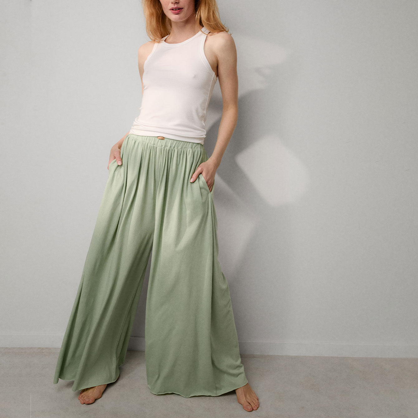 Organic Pima Wide Leg Pant、mySite、bengalsvssteelers