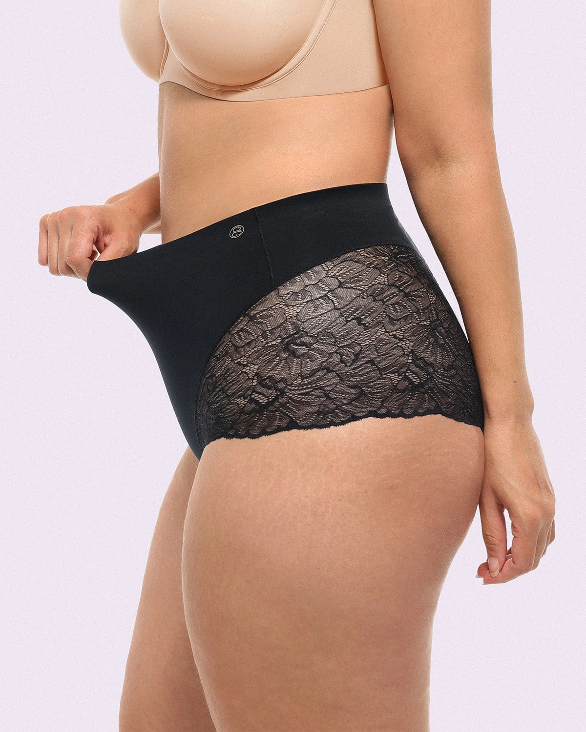 Bare Essentials™ MeshSmooth™ Mid-Waist Lace Panty、mySite、bengalsvssteelers