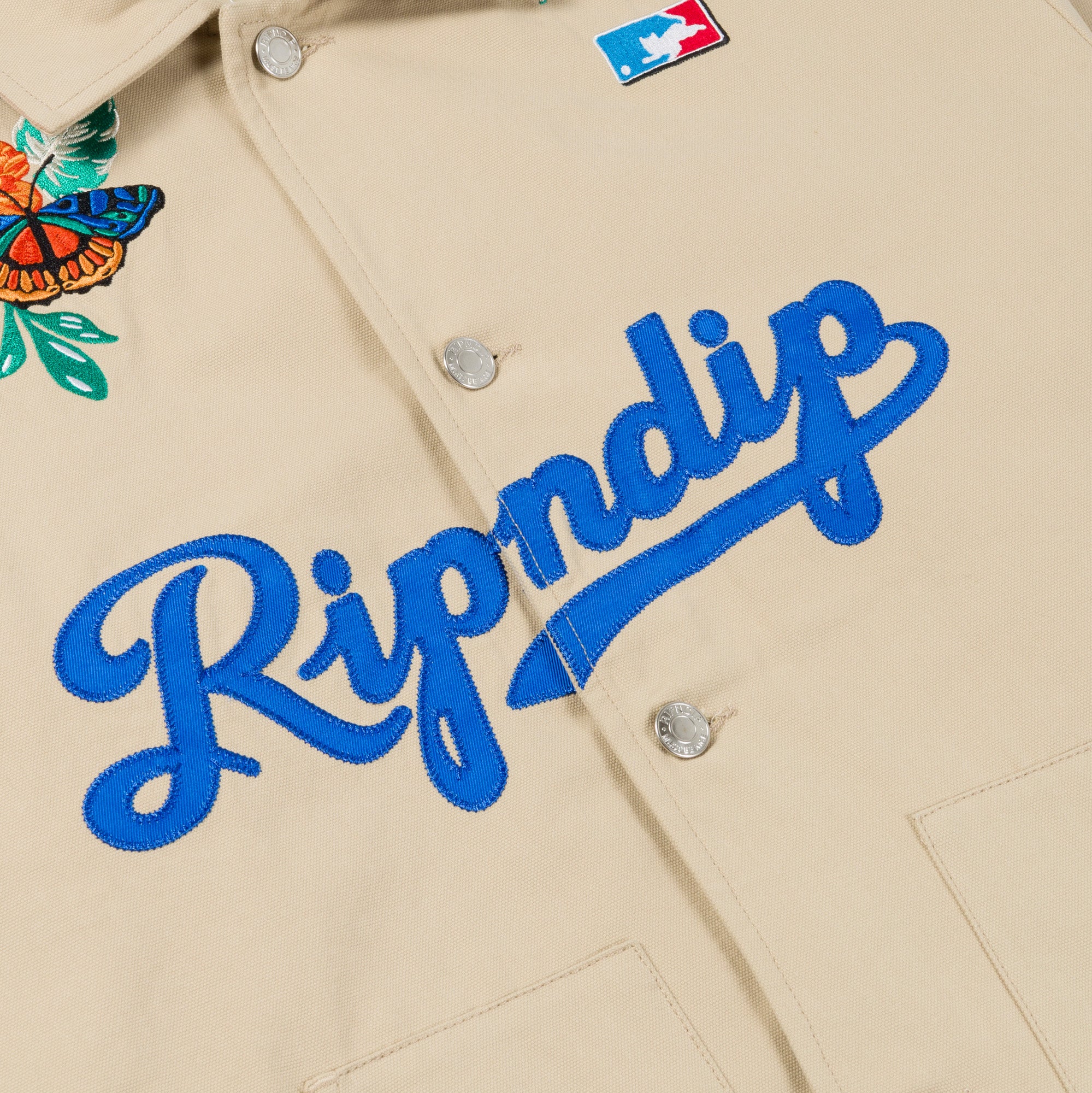  Los Ripndip Canvas Button Down Jacket (Khaki)、mySite、merchandisen