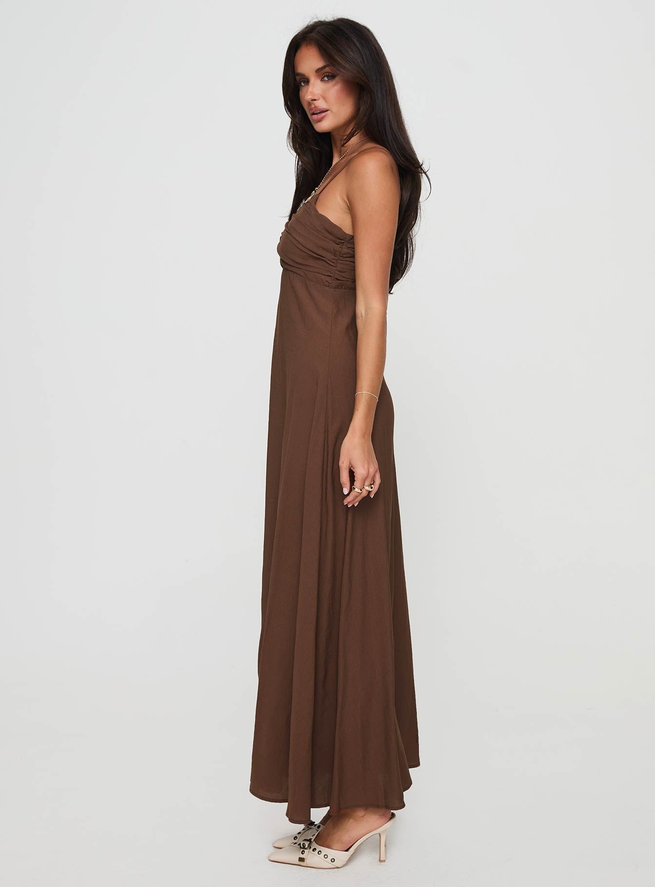 Neeka Maxi Dress Brown、mySite、solidvoid