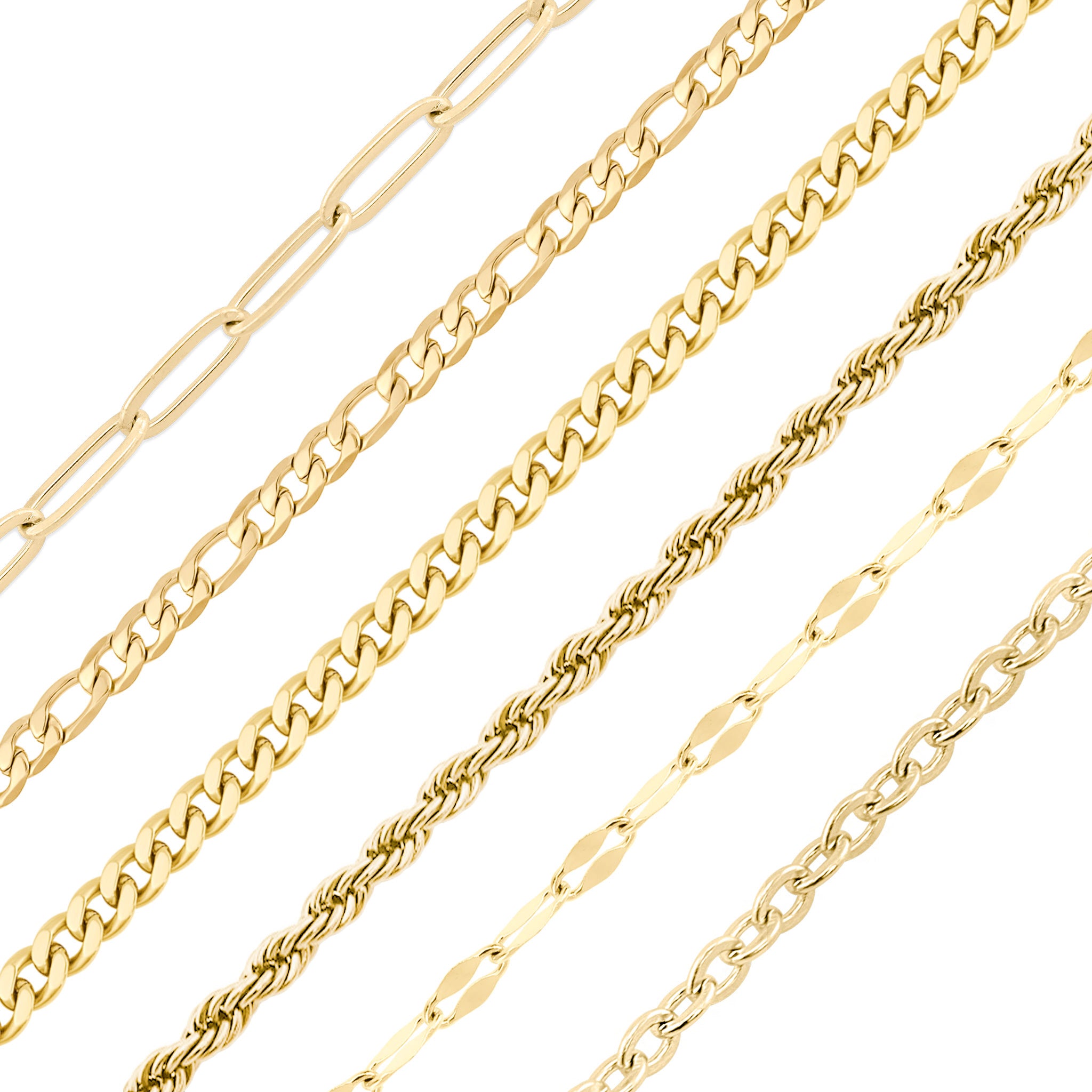 Best Sellers 18K Gold PVD Assorted Chain Necklace Set / BND0042、mySite、dreamappss